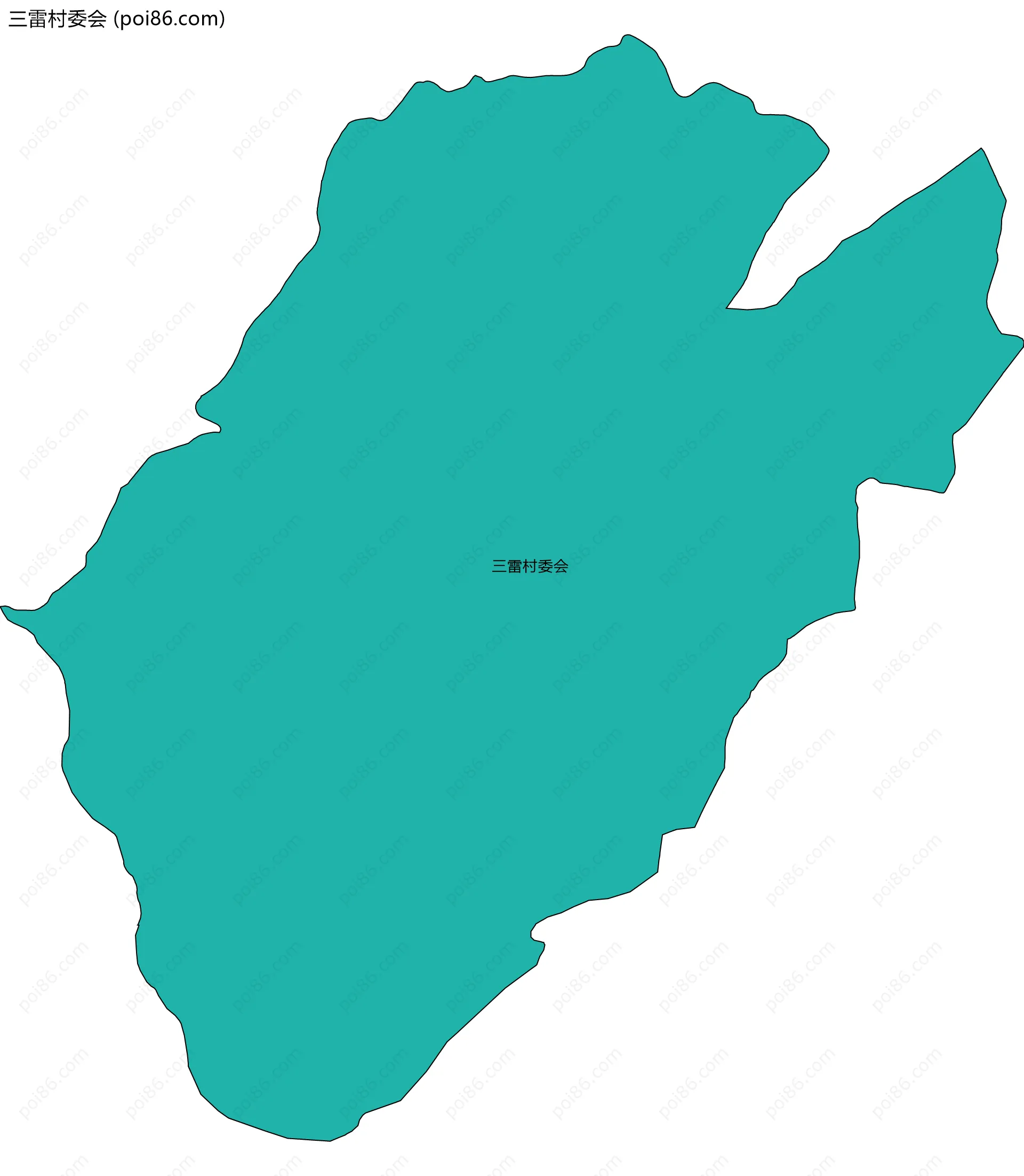 三雷村委会边界地图