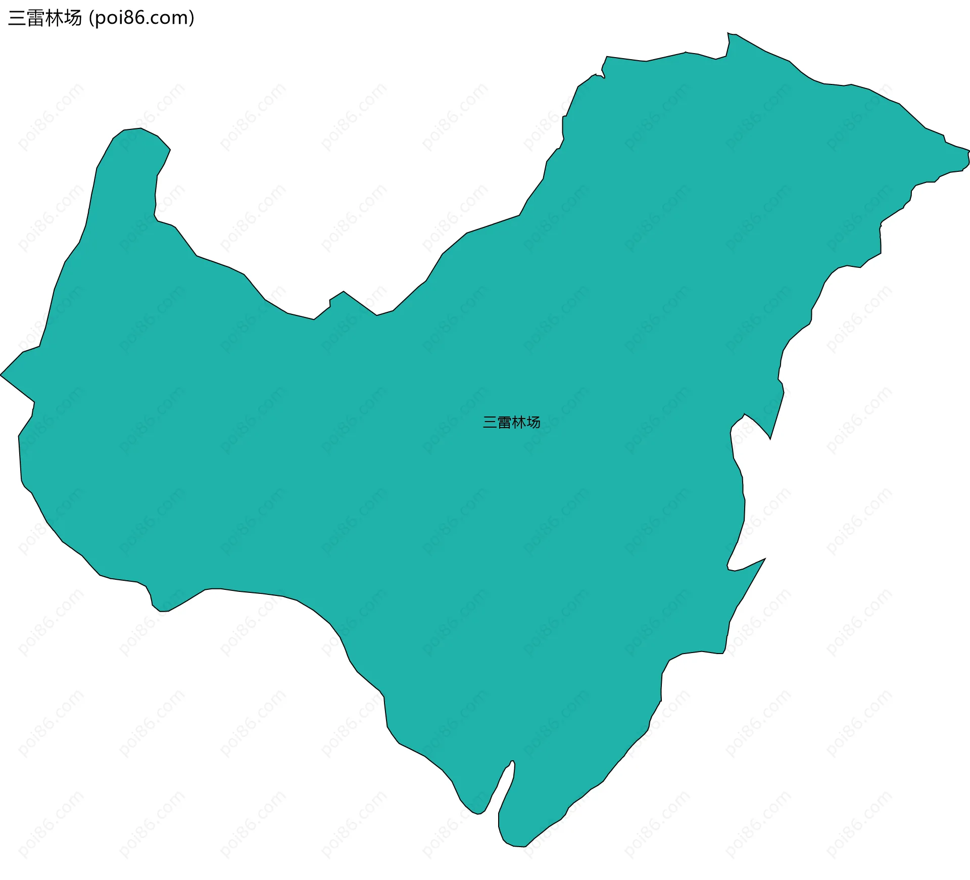 三雷林场边界地图