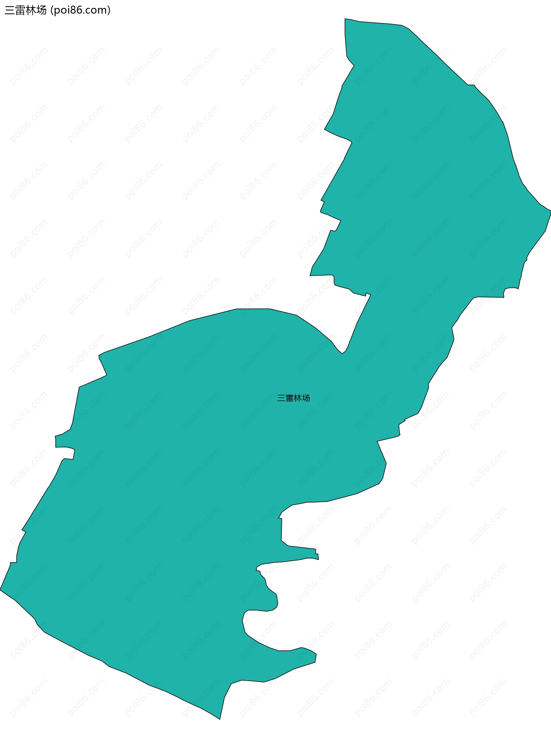 三雷林场边界地图