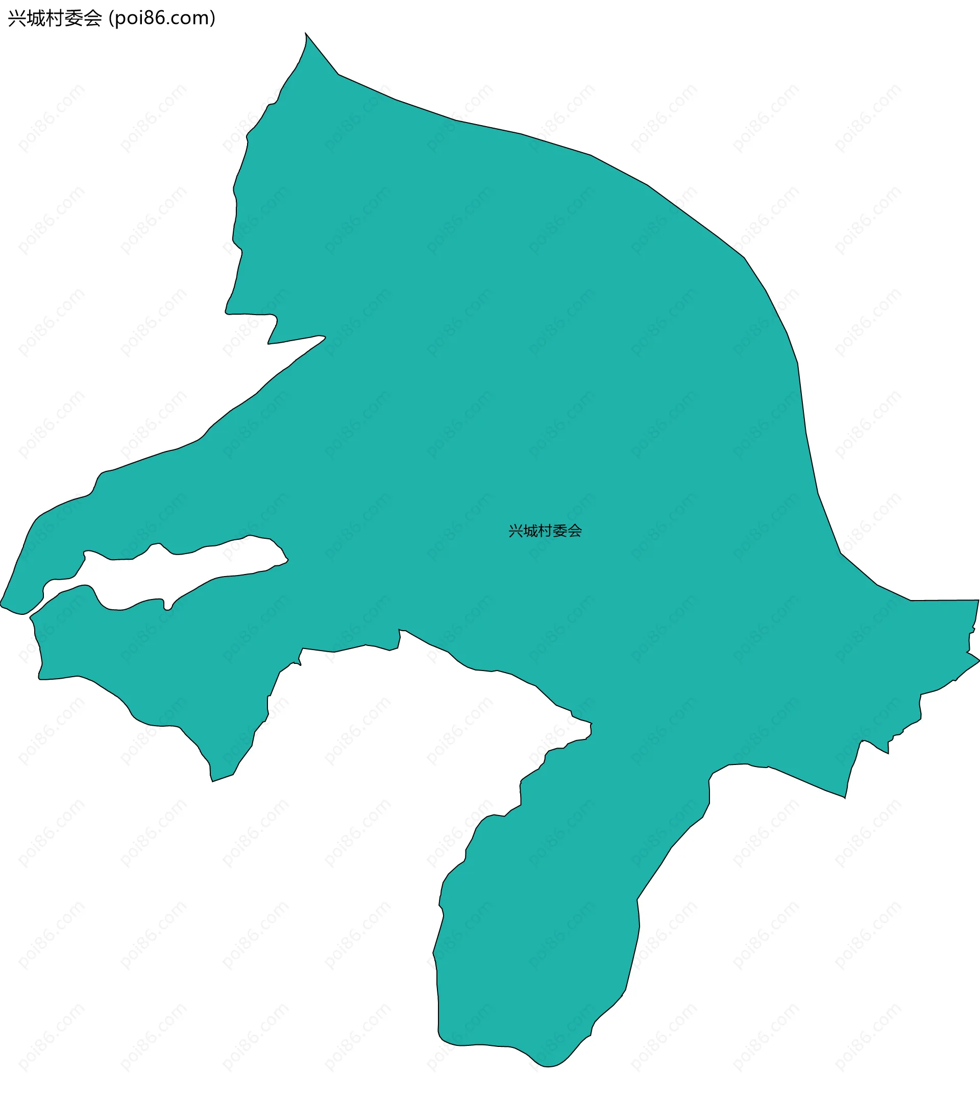 兴城村委会边界地图
