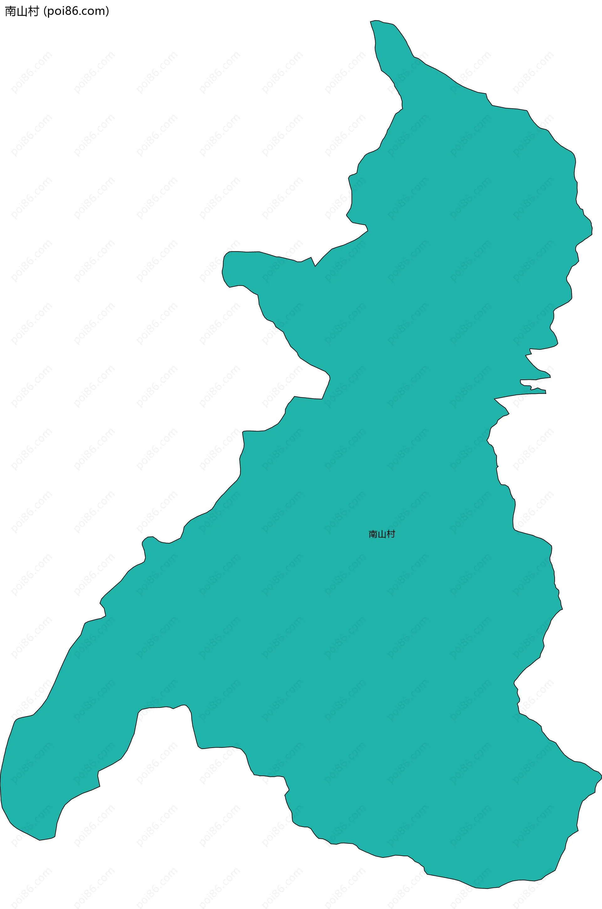 南山村边界地图