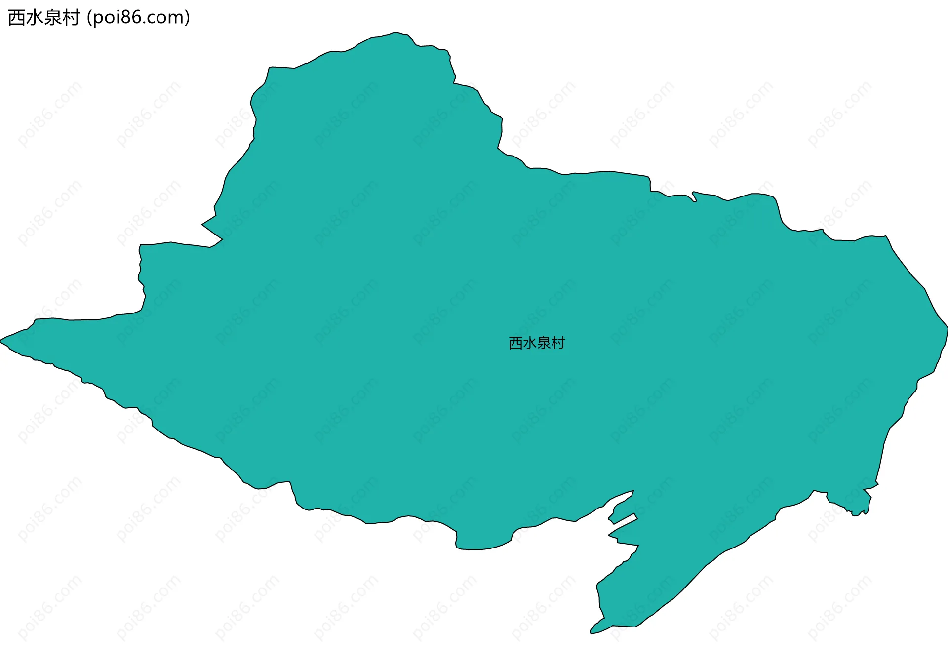 西水泉村边界地图