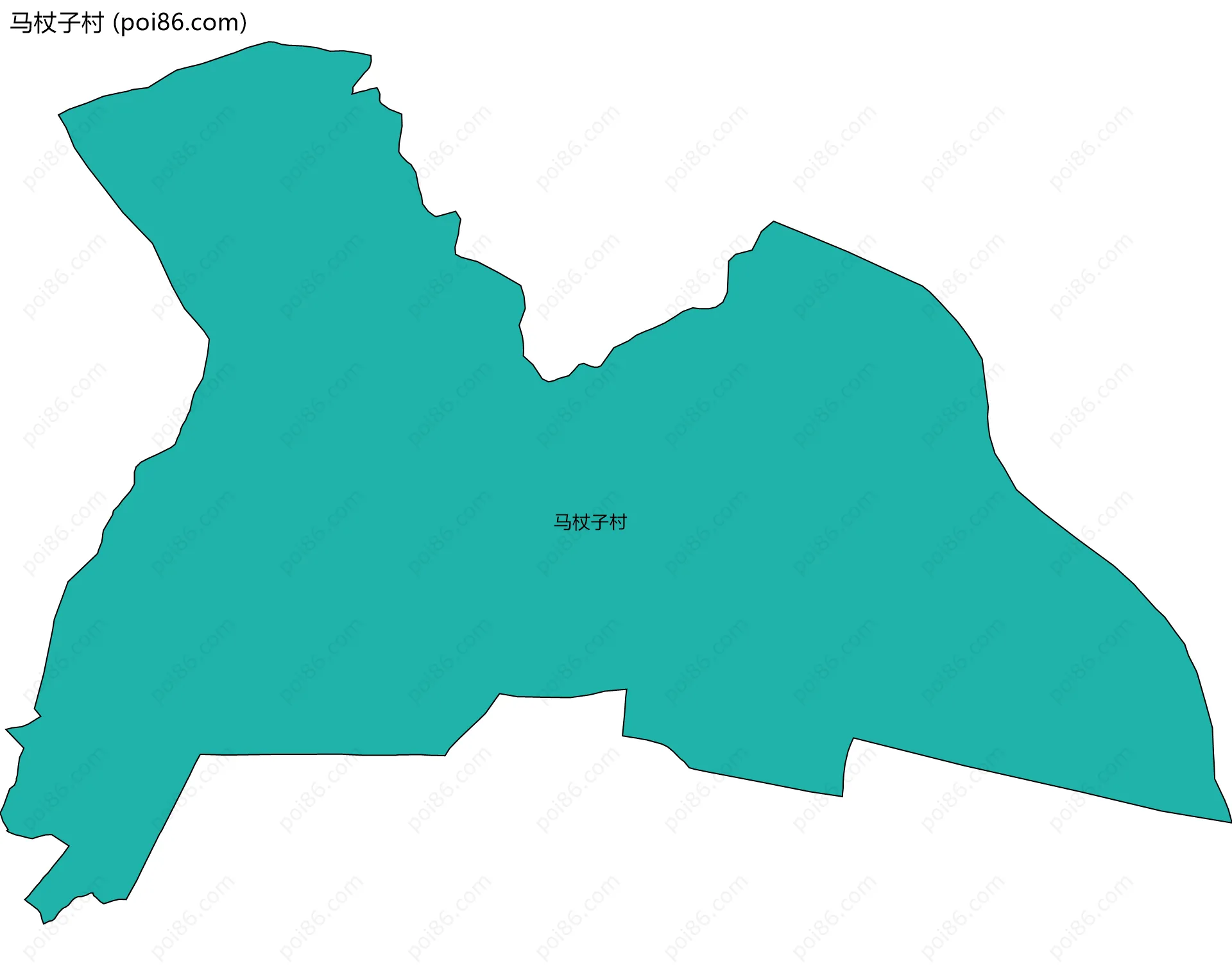 马杖子村边界地图