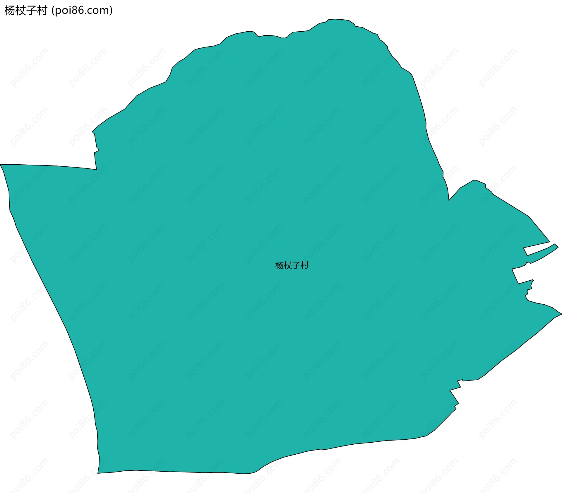 杨杖子村边界地图