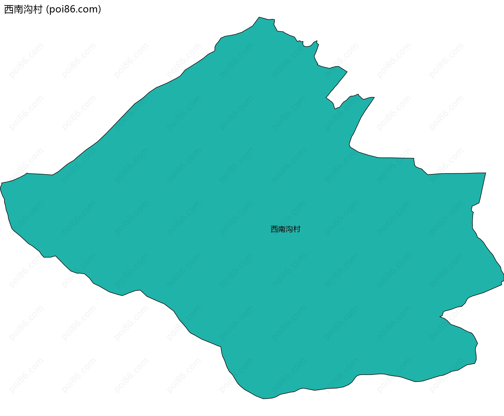 西南沟村边界地图