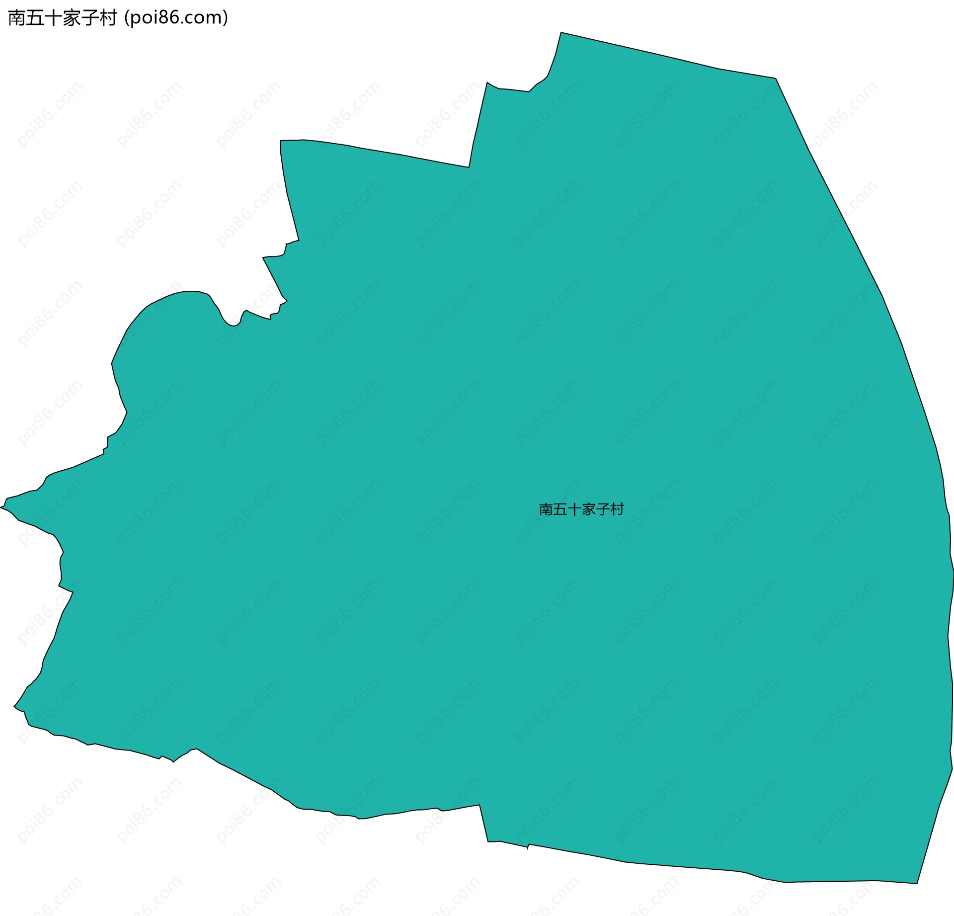 南五十家子村边界地图
