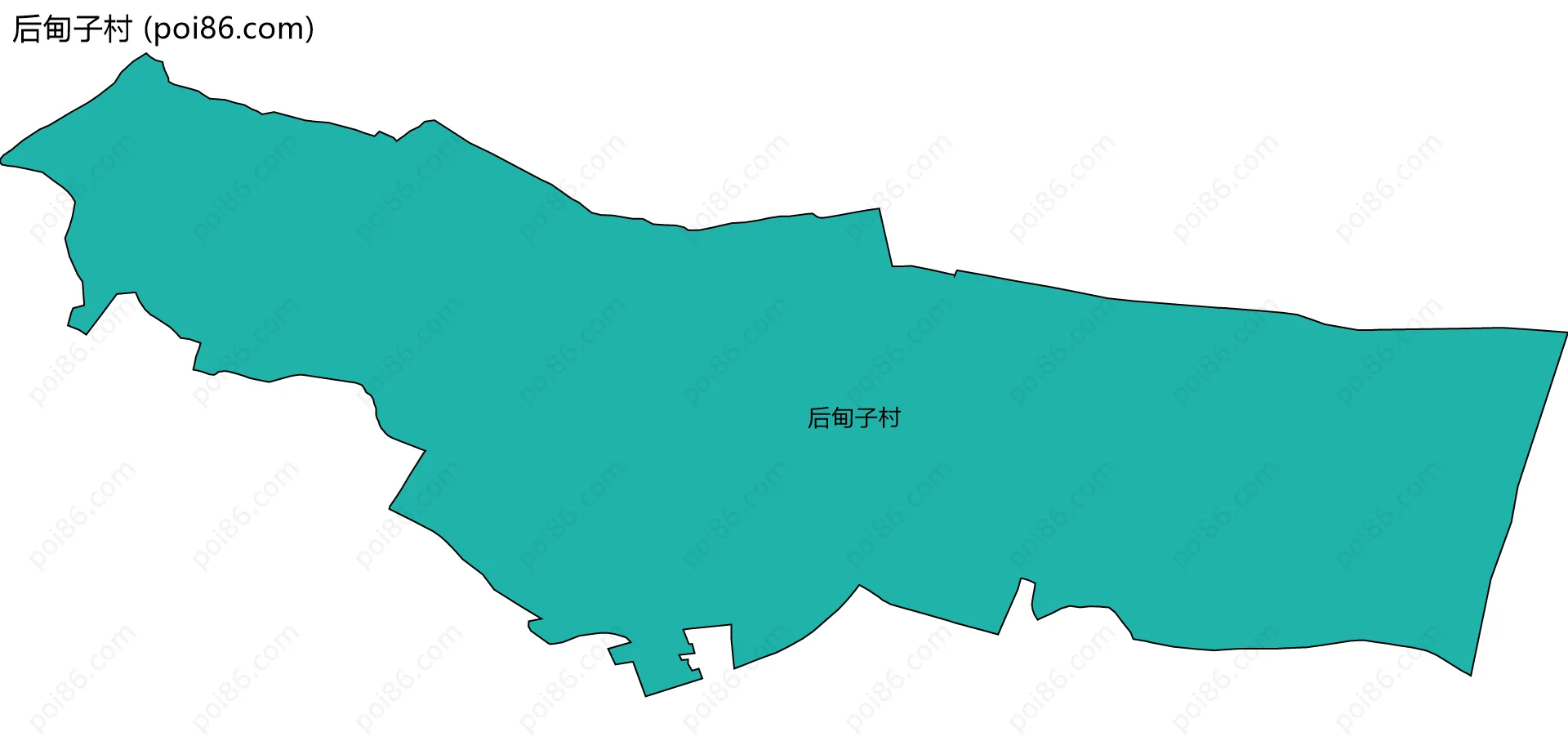 后甸子村边界地图