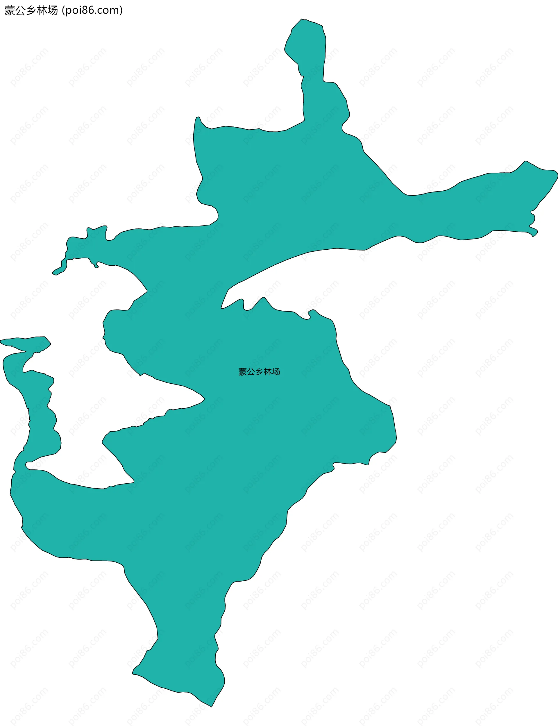 蒙公乡林场边界地图