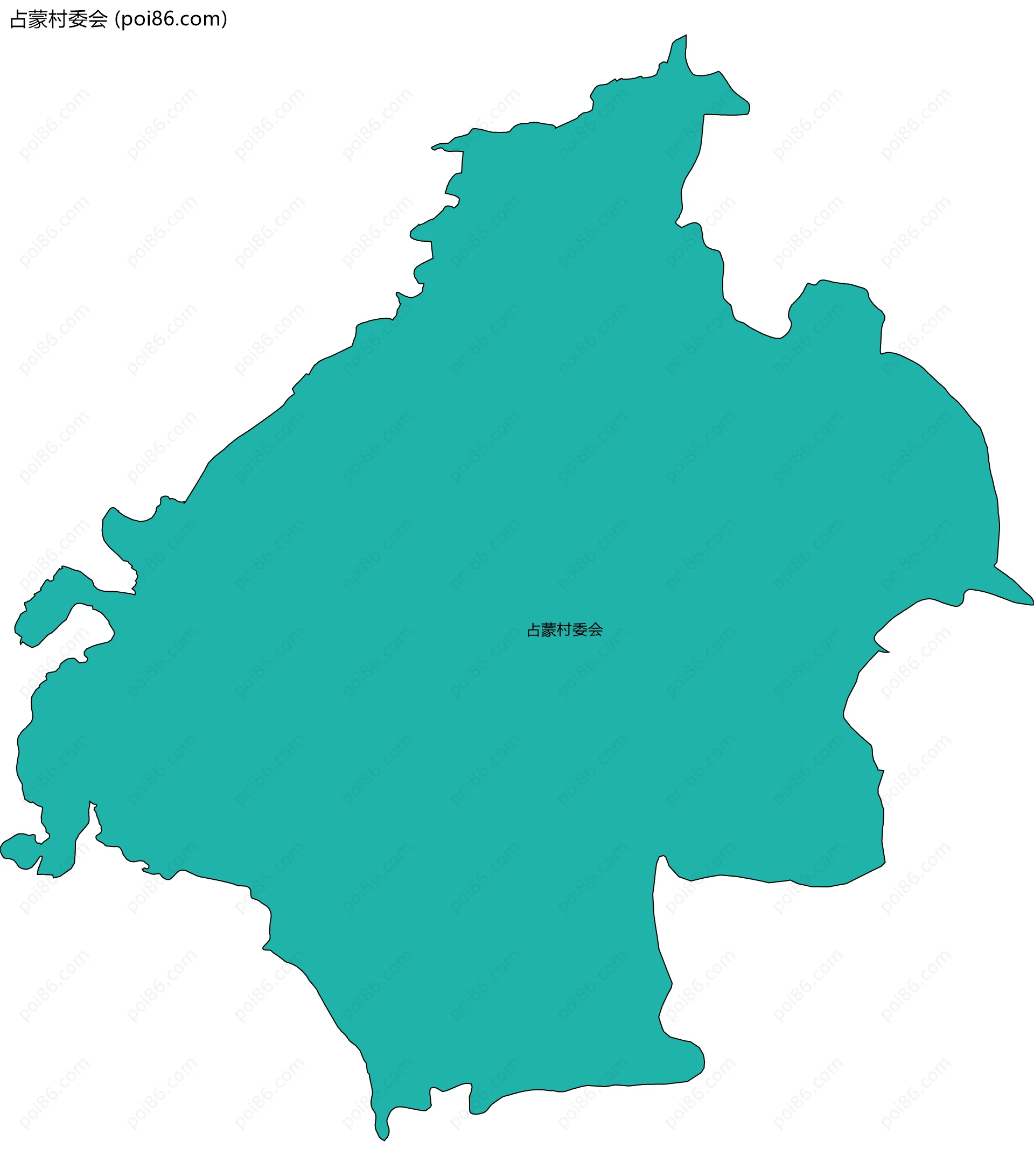 占蒙村委会边界地图