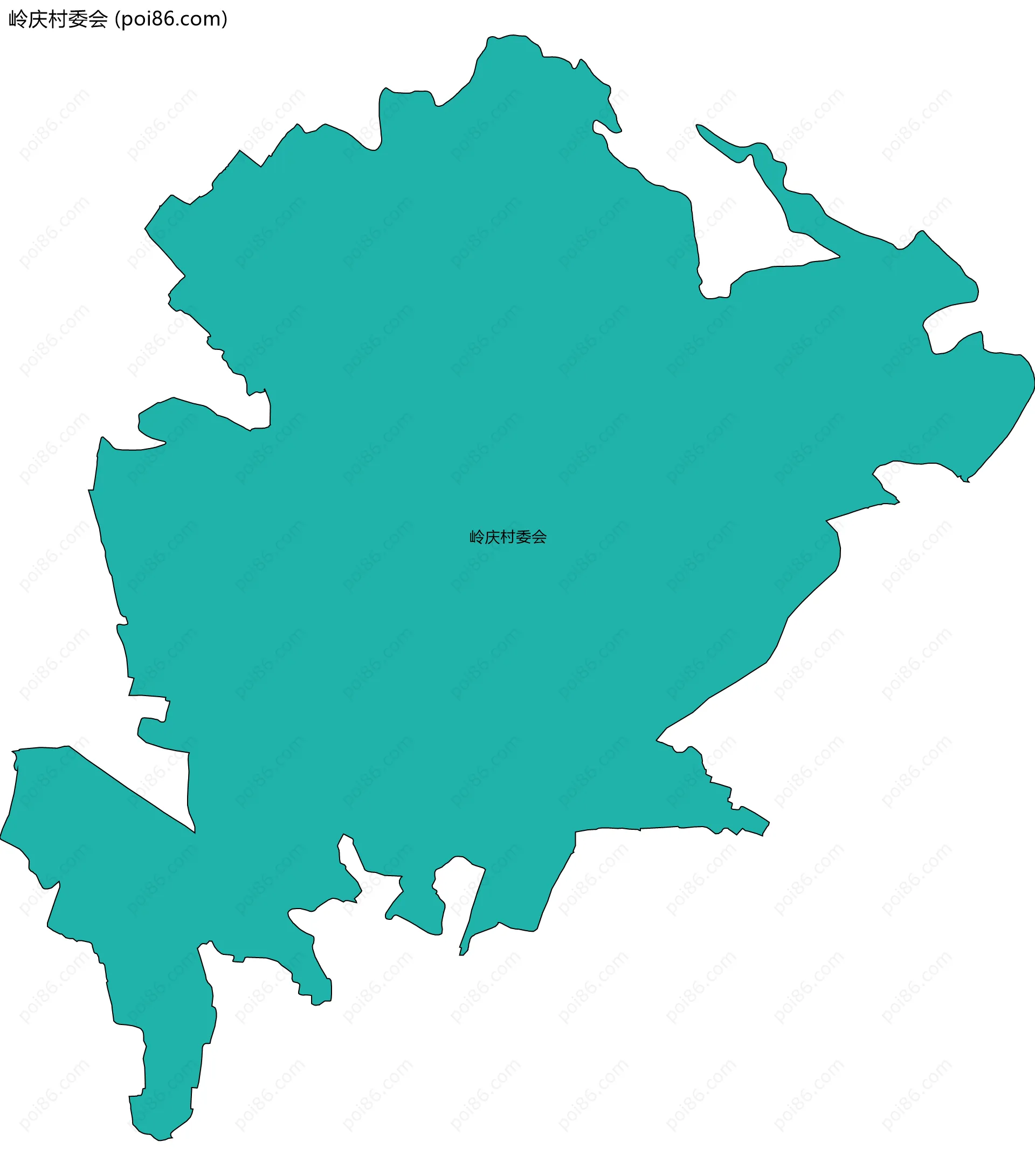 岭庆村委会边界地图