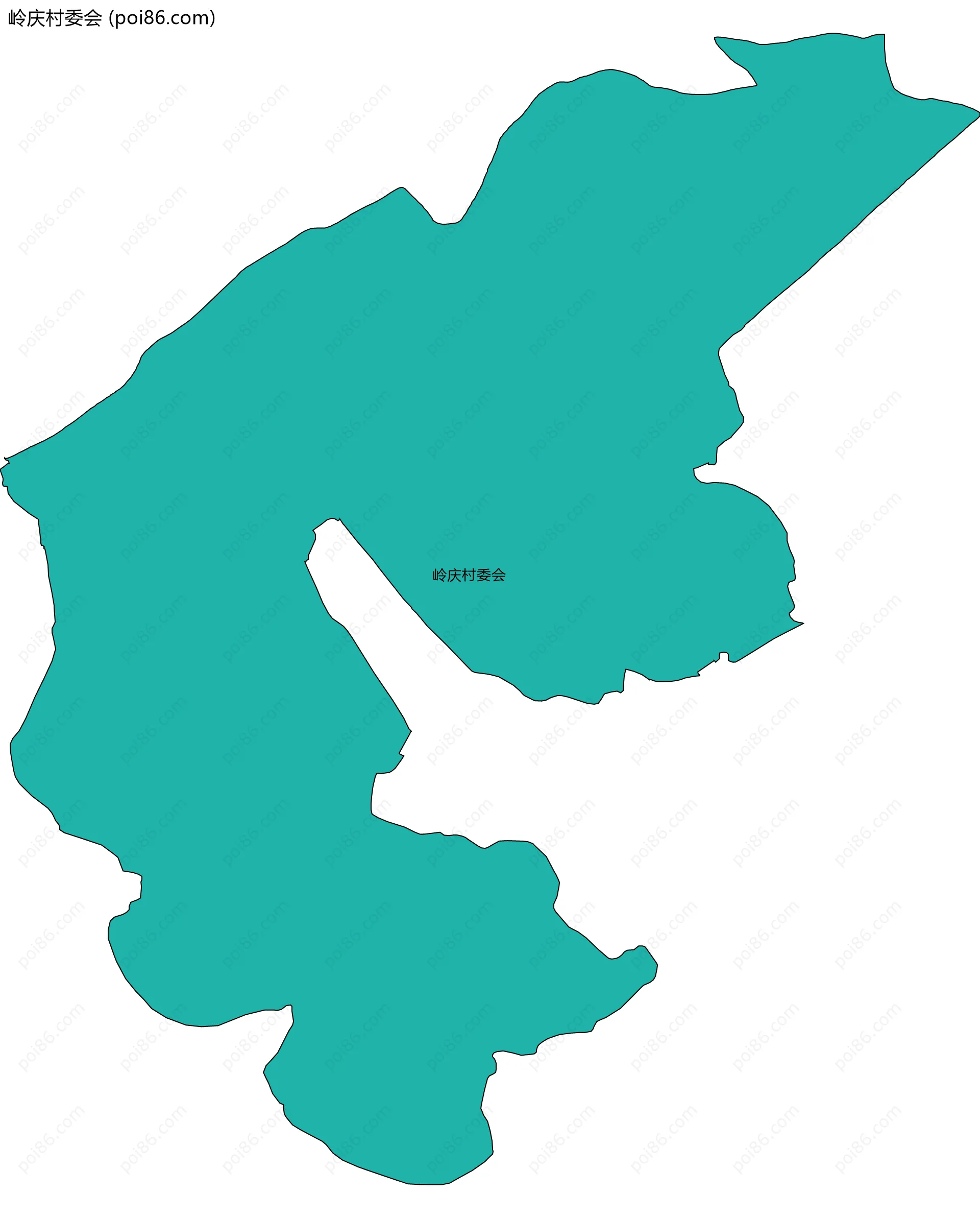岭庆村委会边界地图
