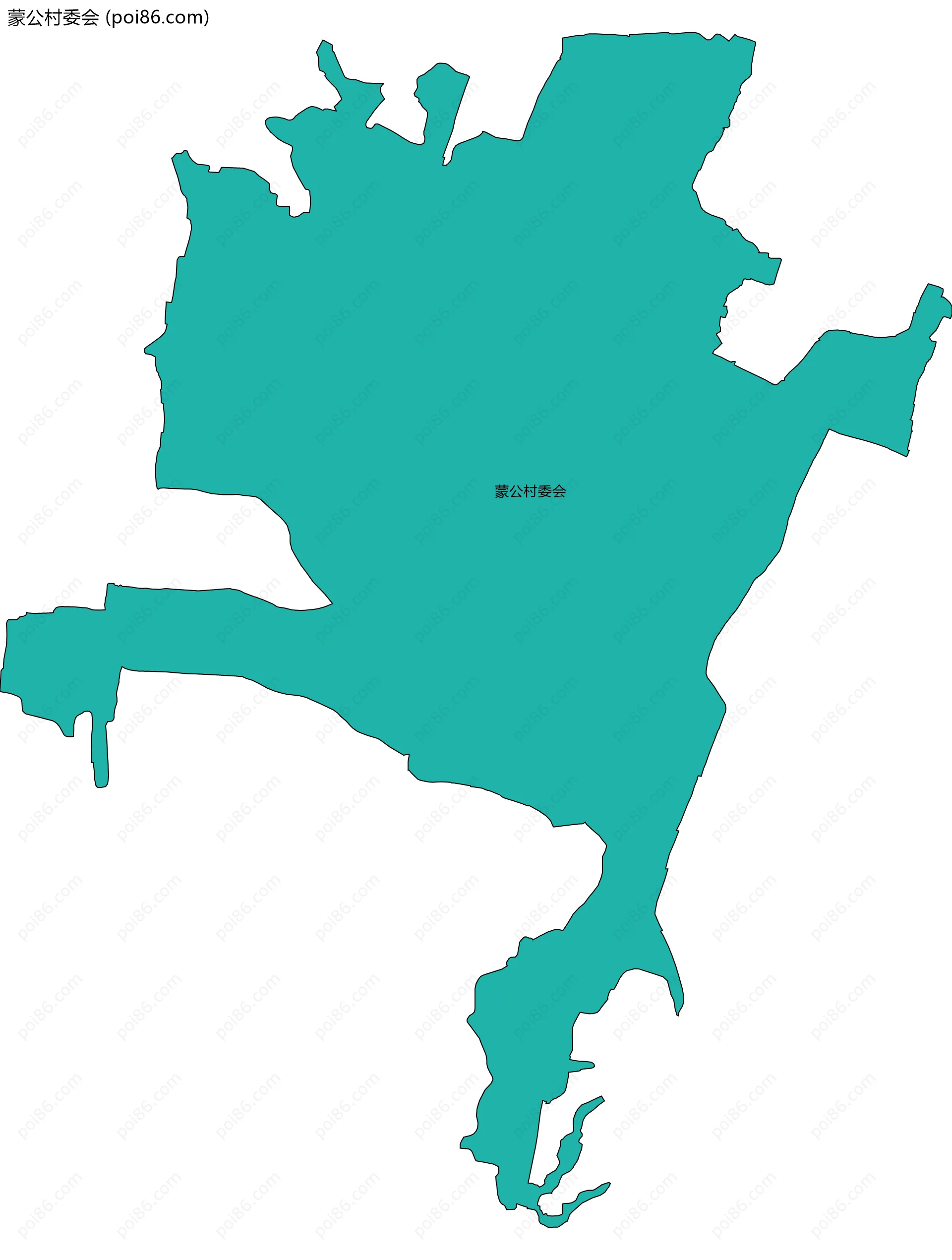 蒙公村委会边界地图