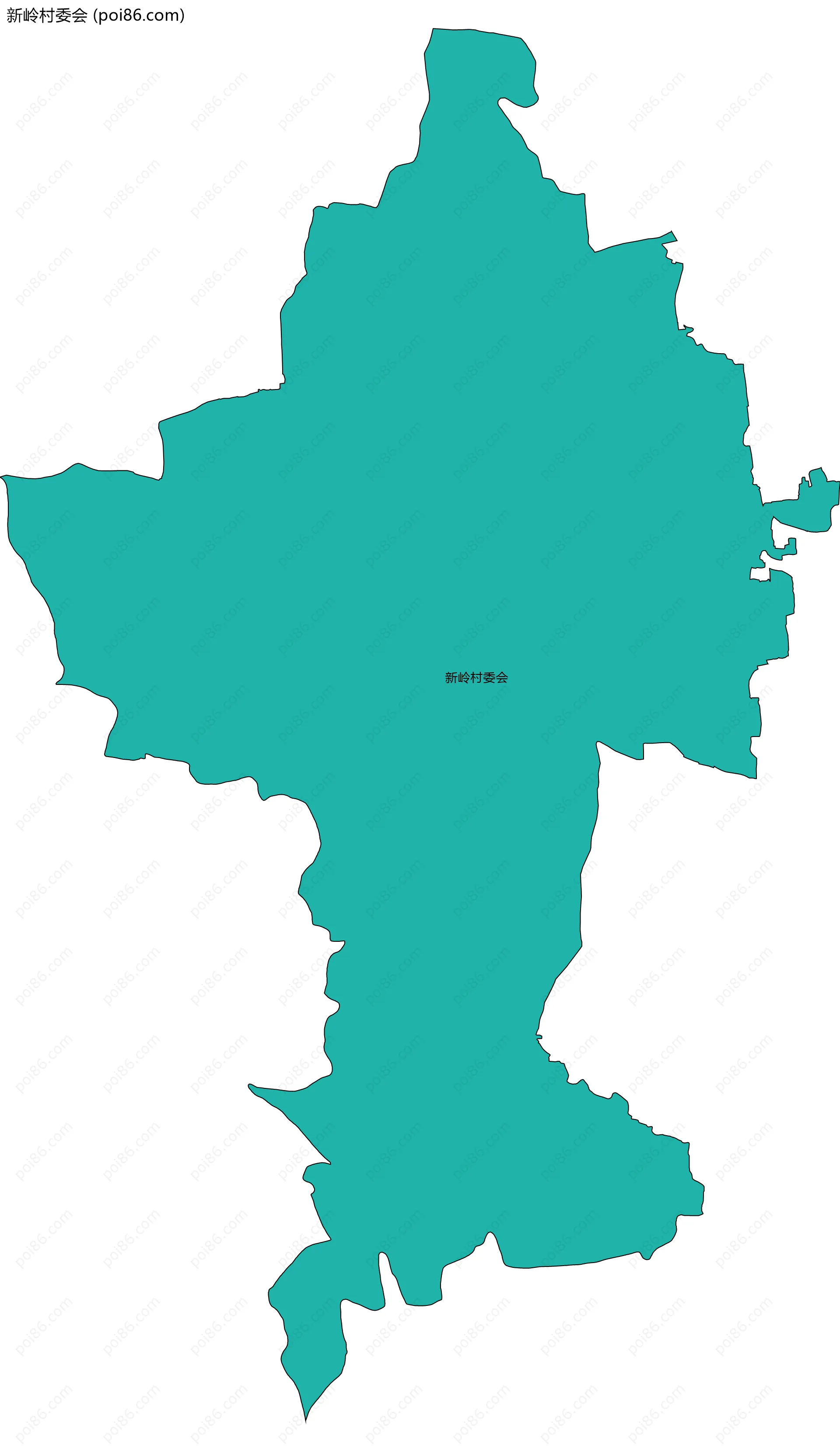 新岭村委会边界地图