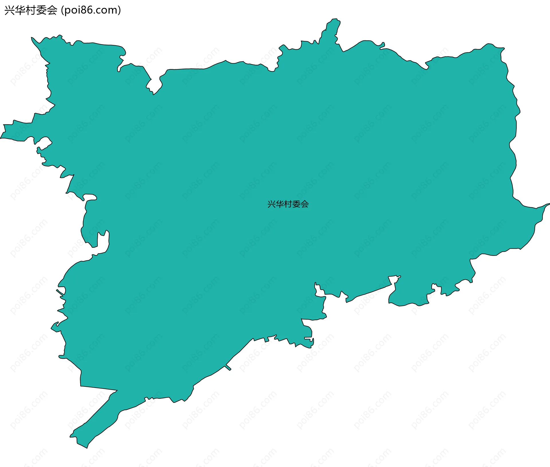 兴华村委会边界地图