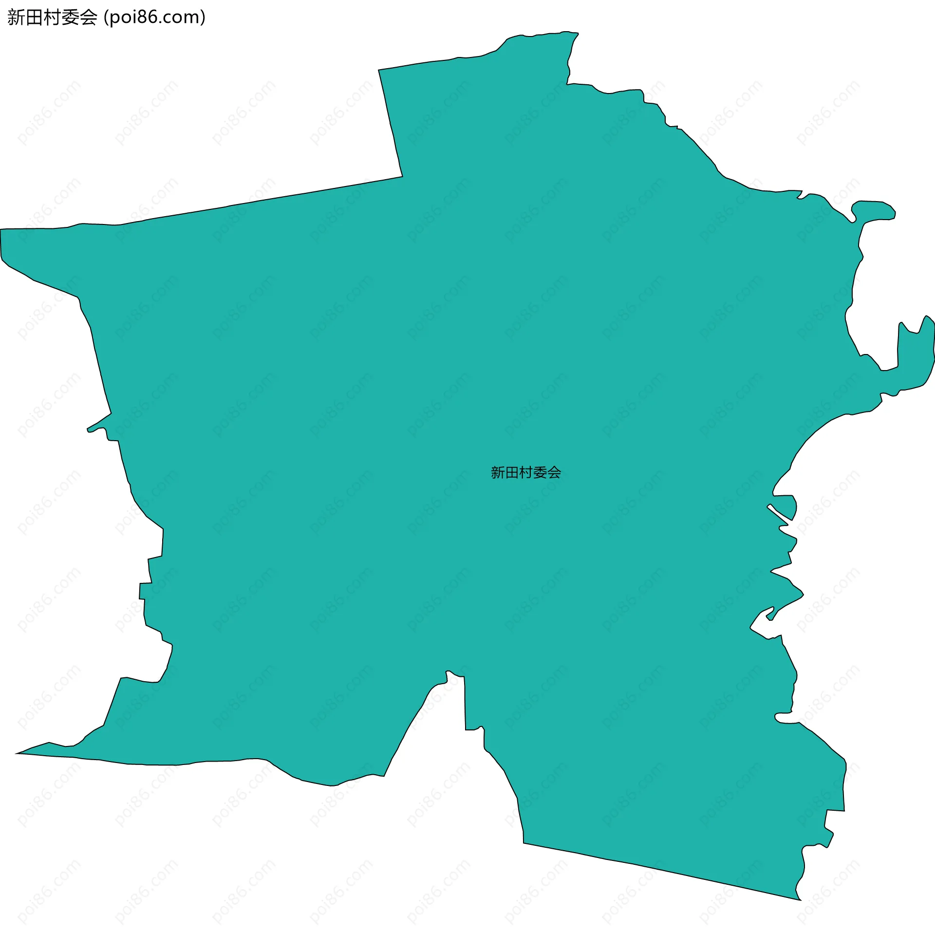 新田村委会边界地图