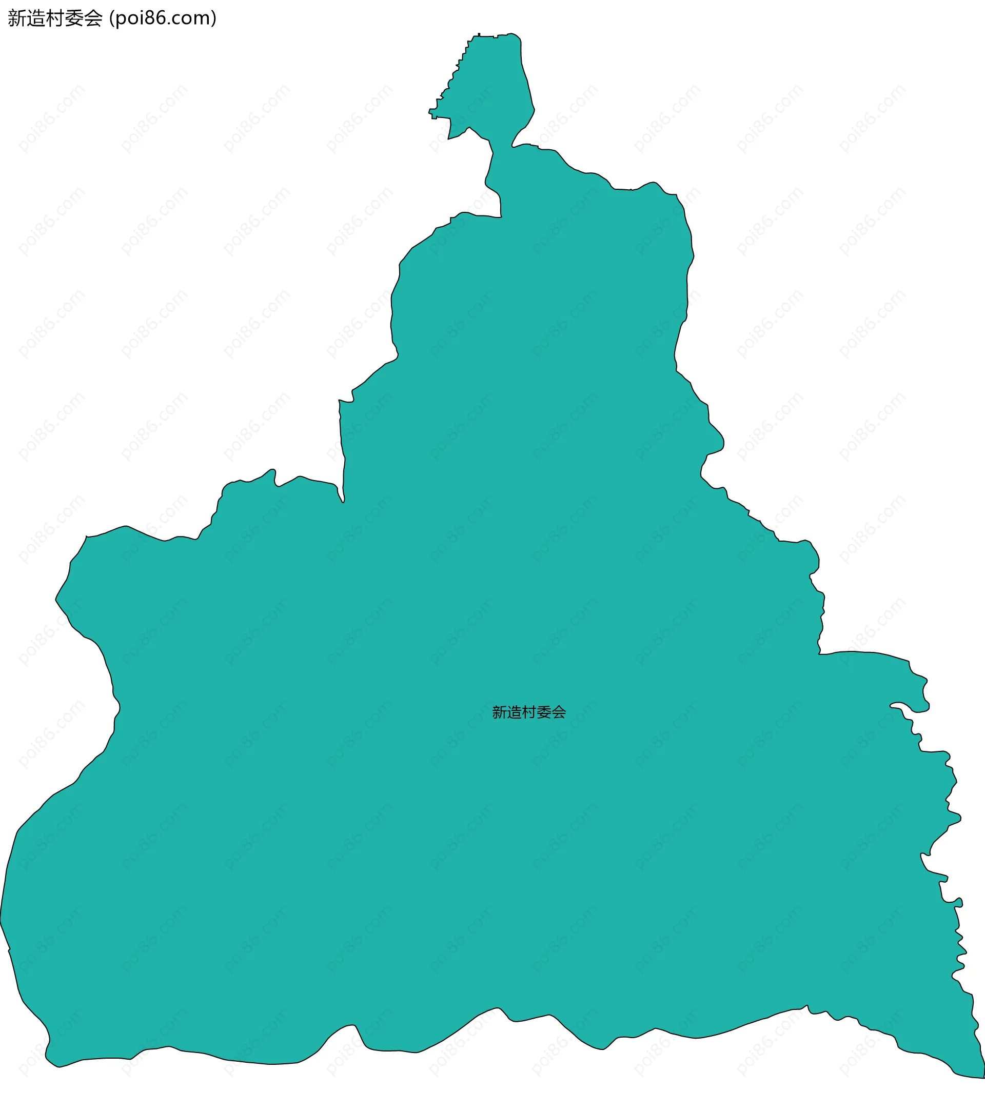 新造村委会边界地图