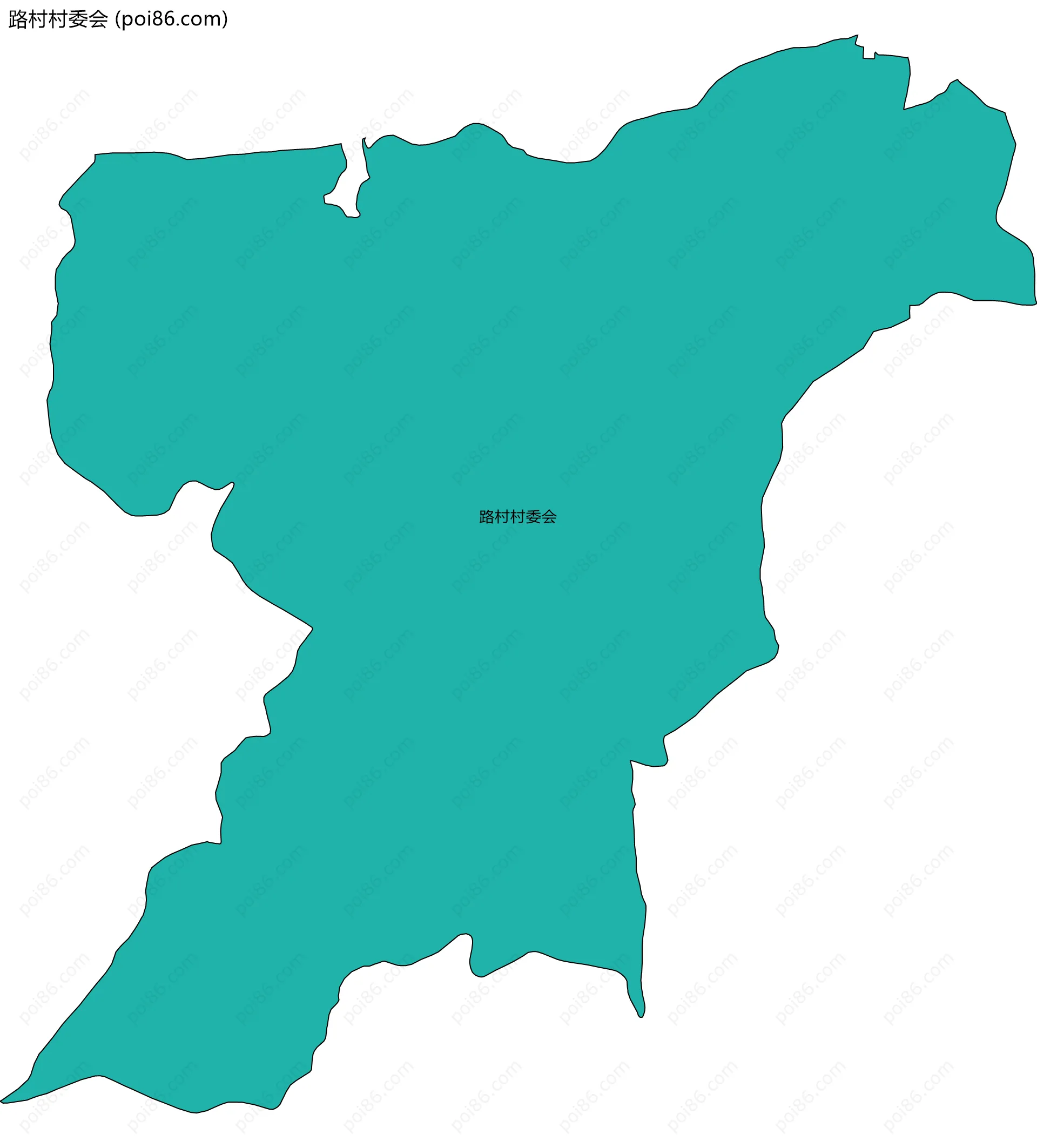 路村村委会边界地图