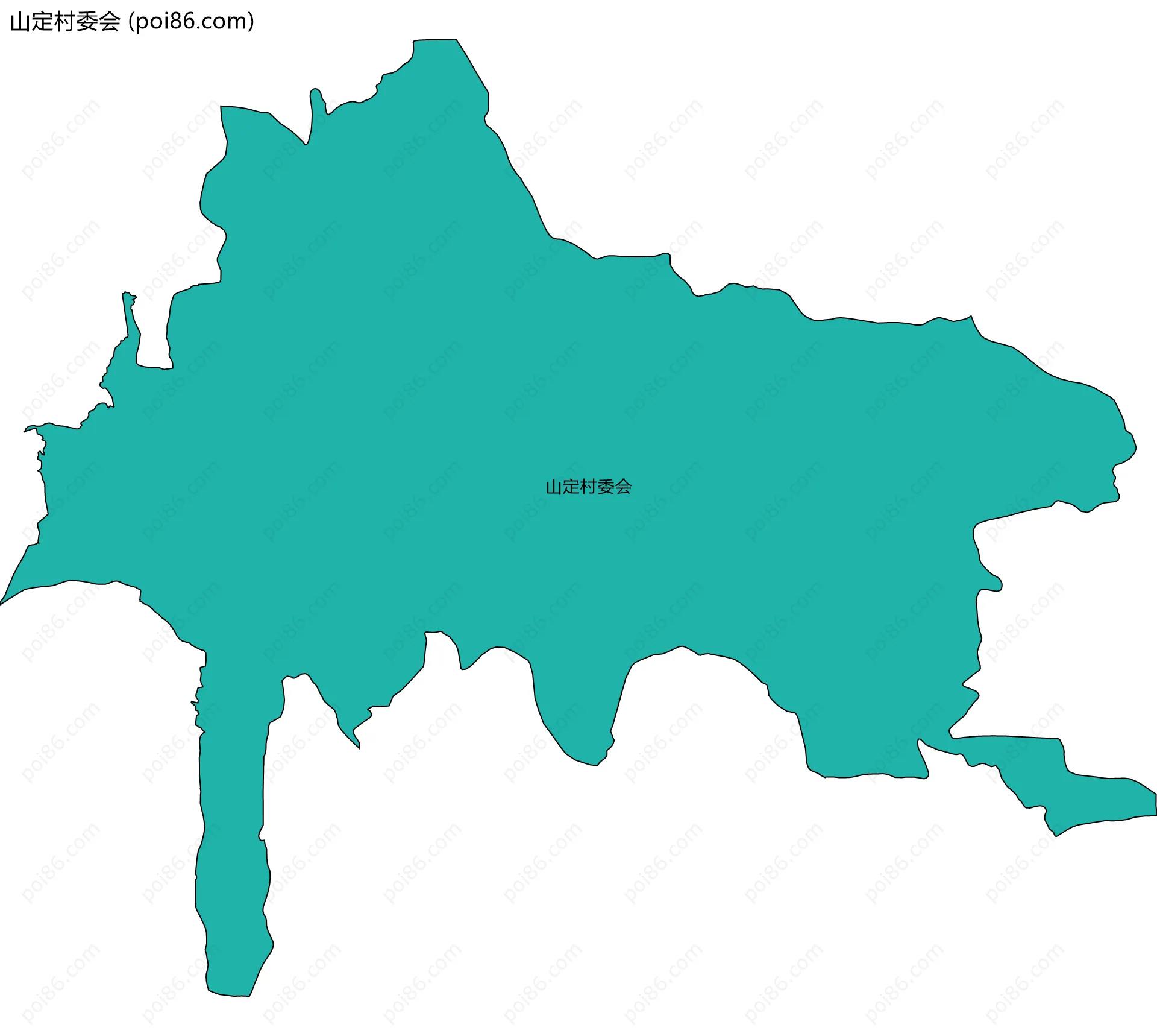 山定村委会边界地图