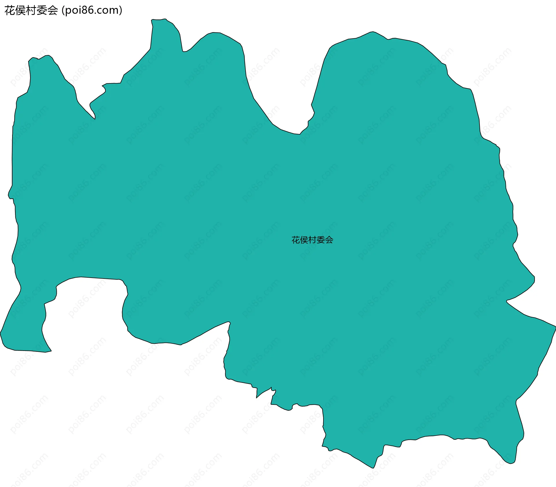 花侯村委会边界地图