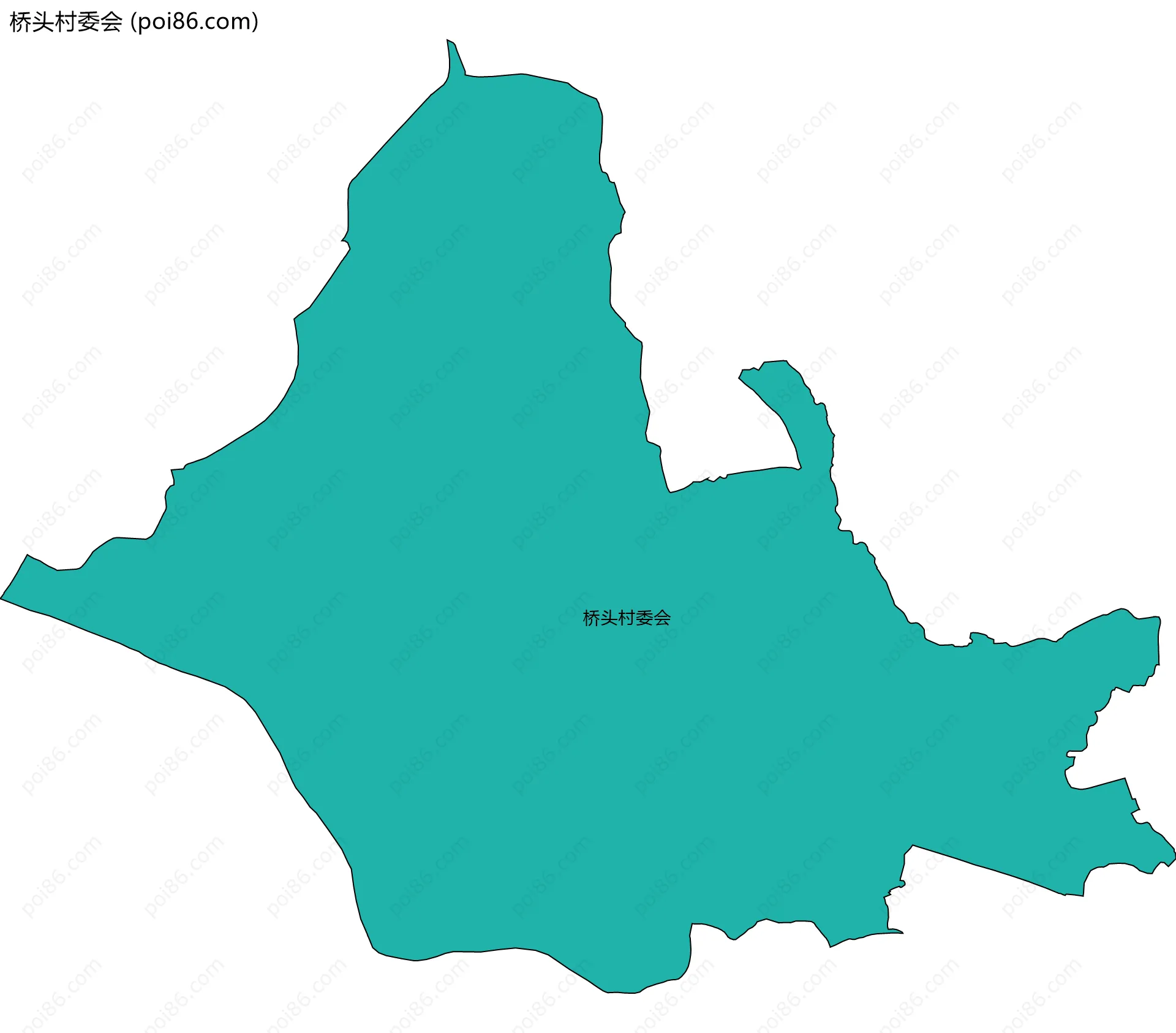 桥头村委会边界地图