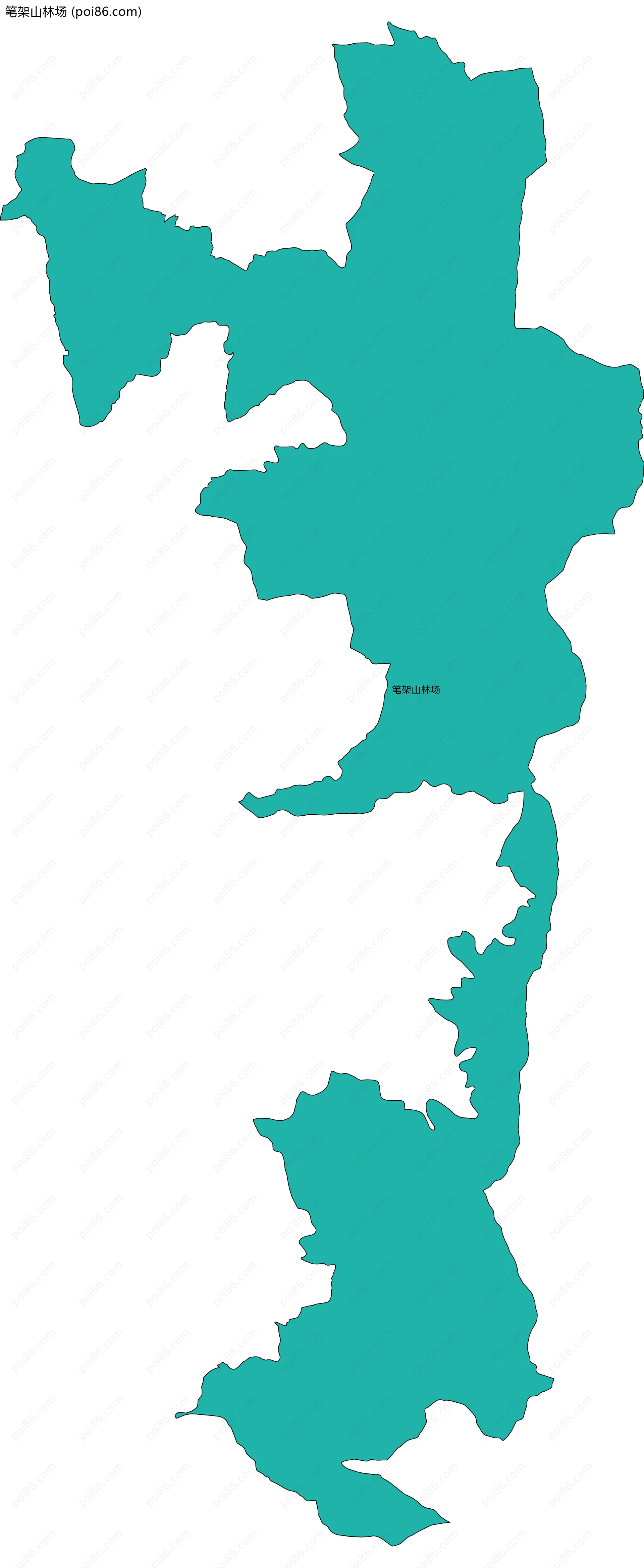 笔架山林场边界地图