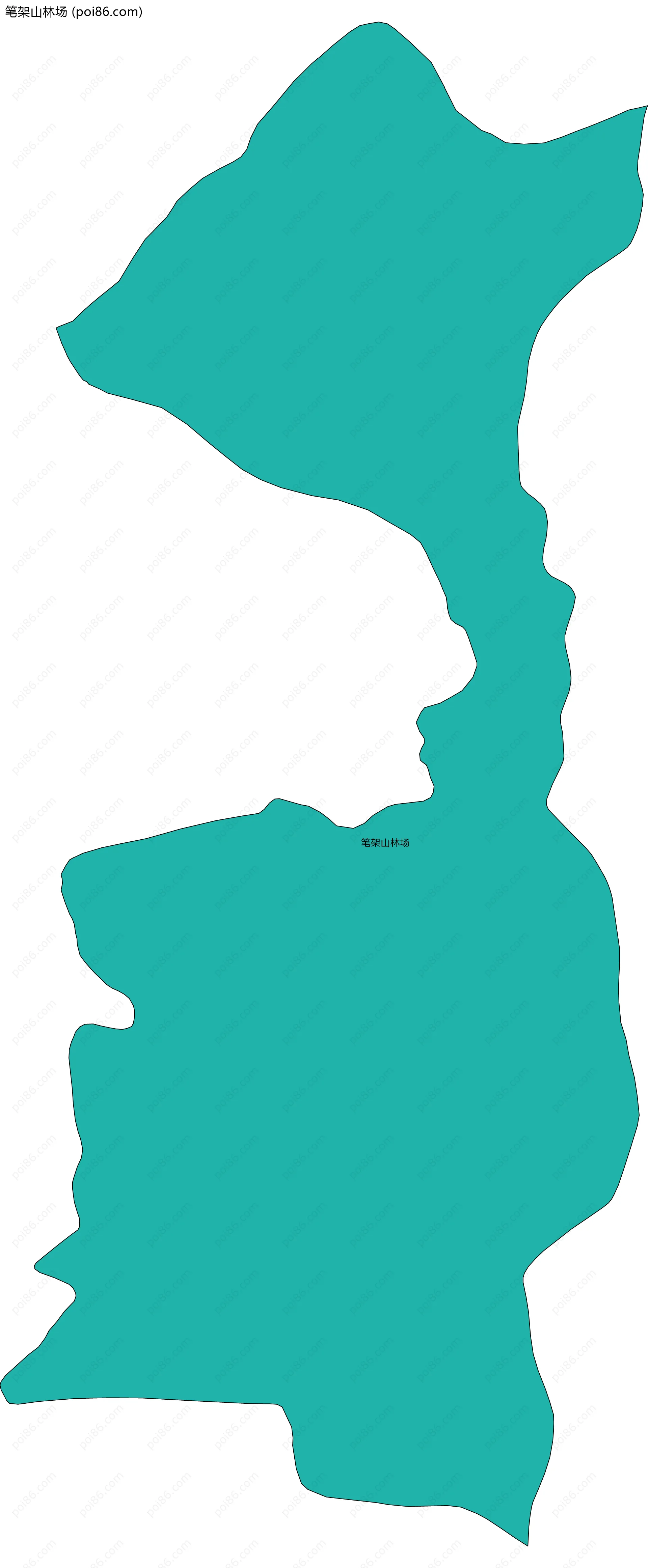 笔架山林场边界地图