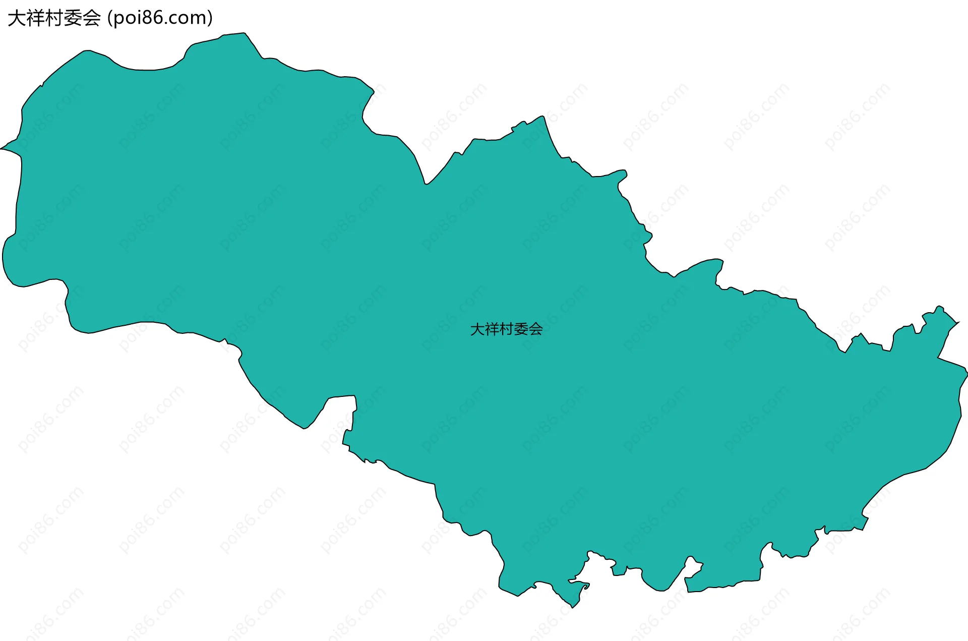大祥村委会边界地图