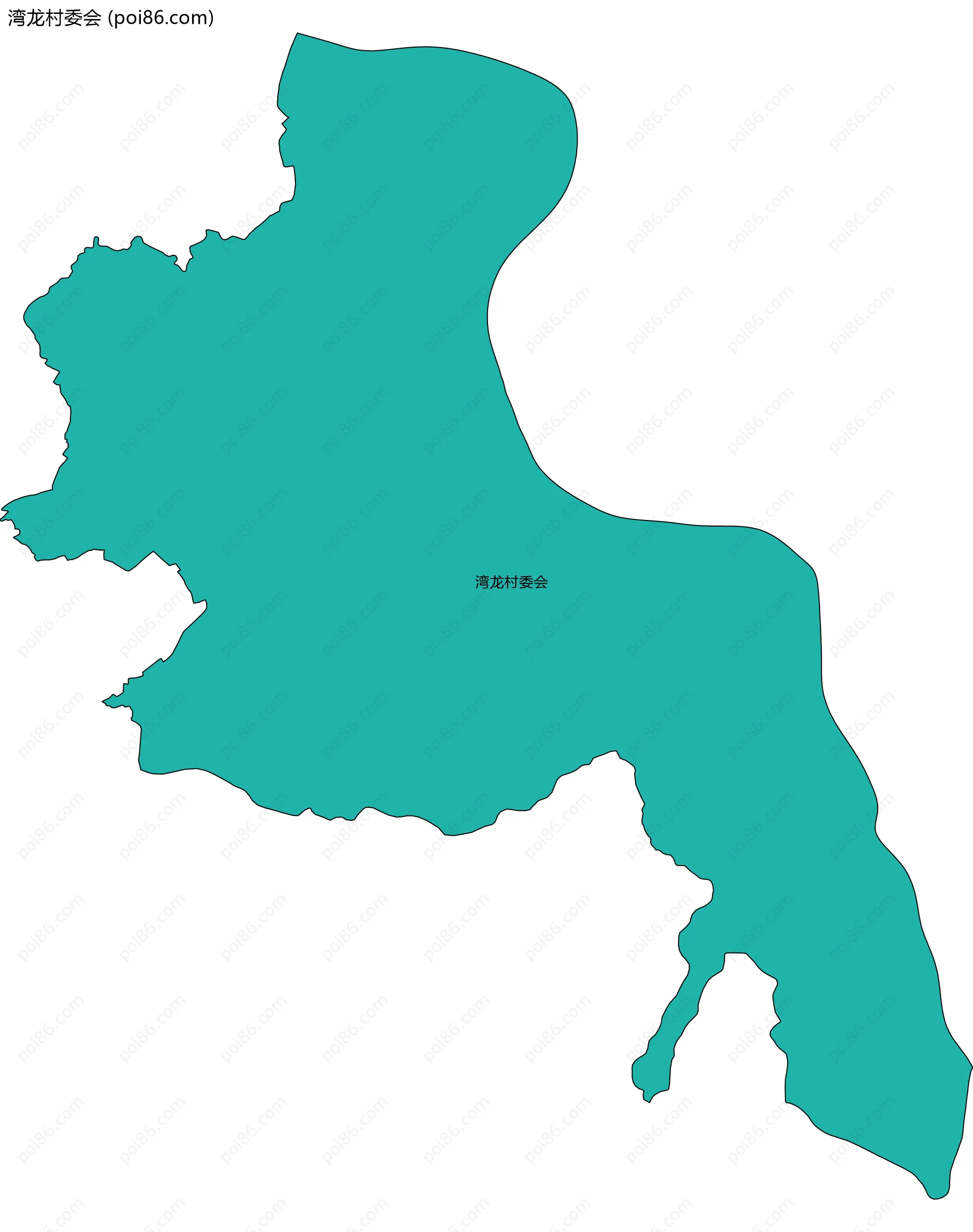 湾龙村委会边界地图