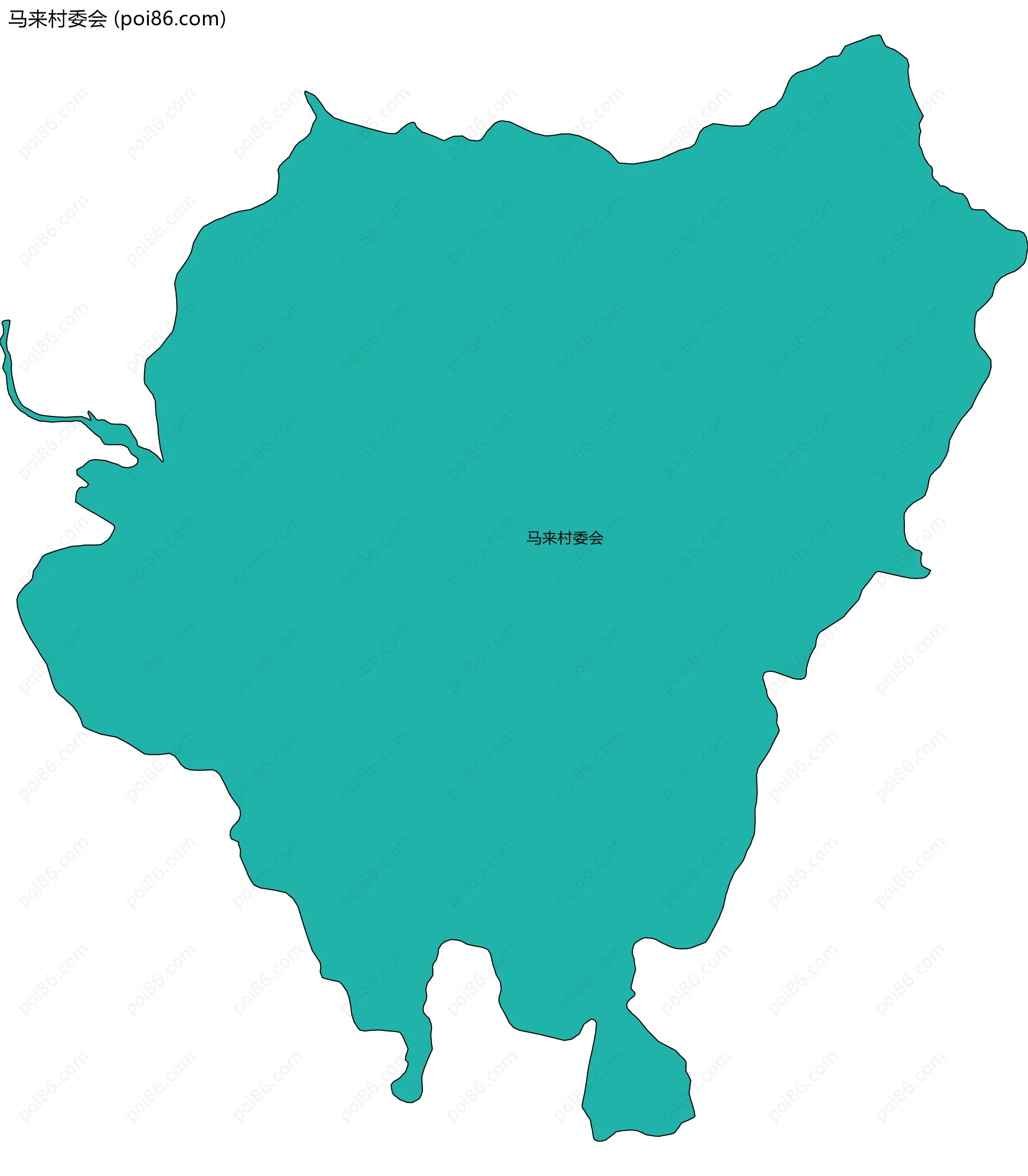 马来村委会边界地图