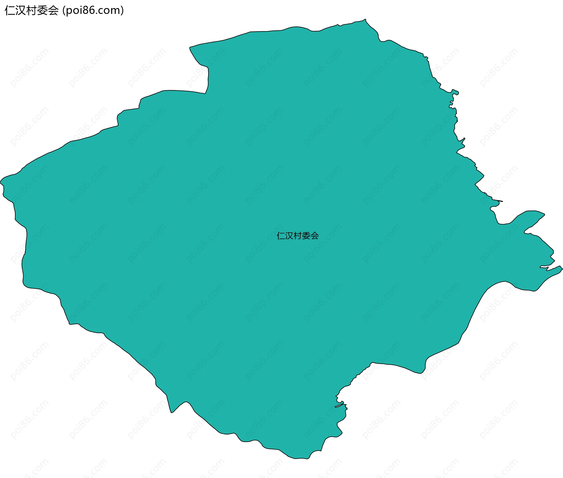 仁汉村委会边界地图