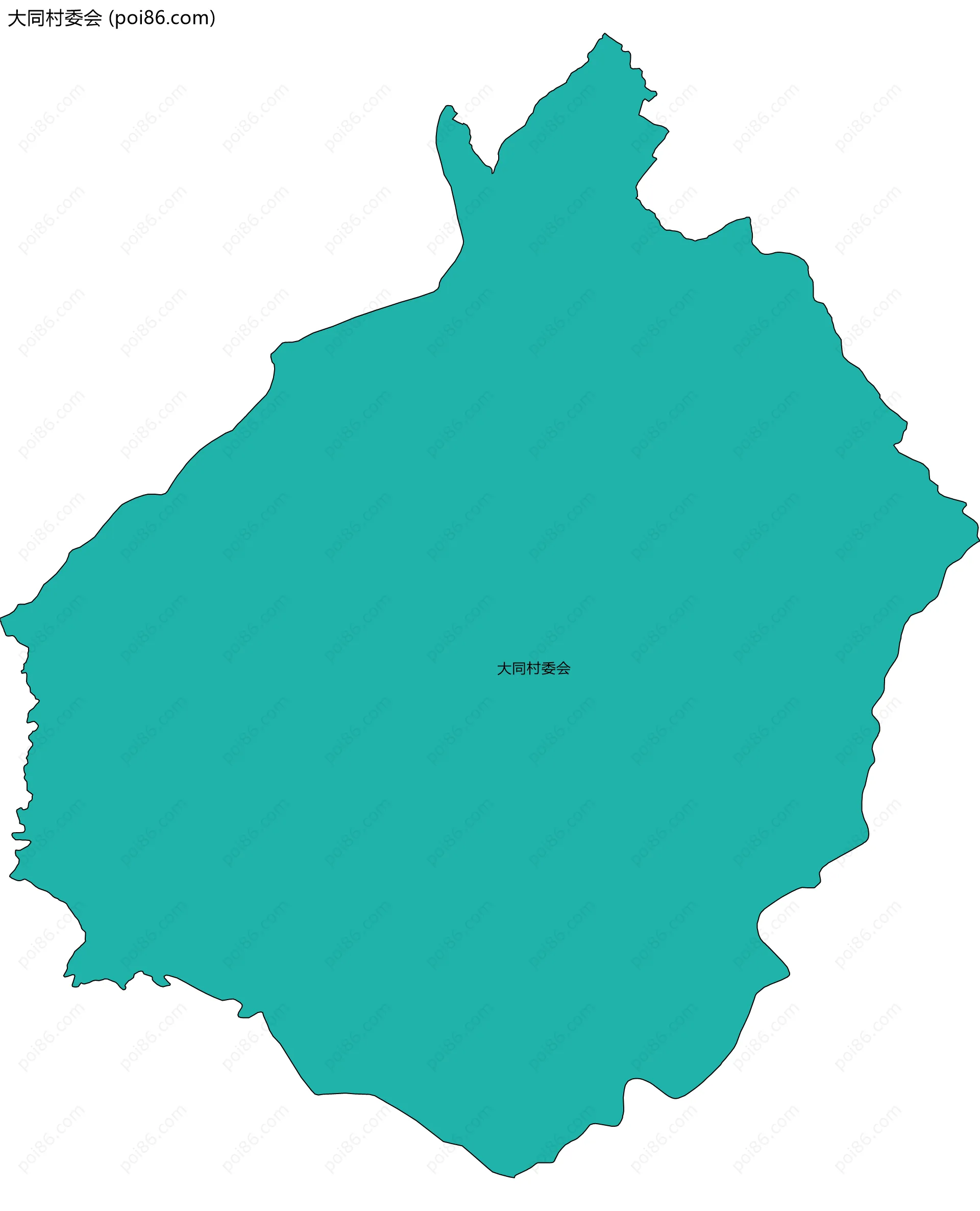 大同村委会边界地图