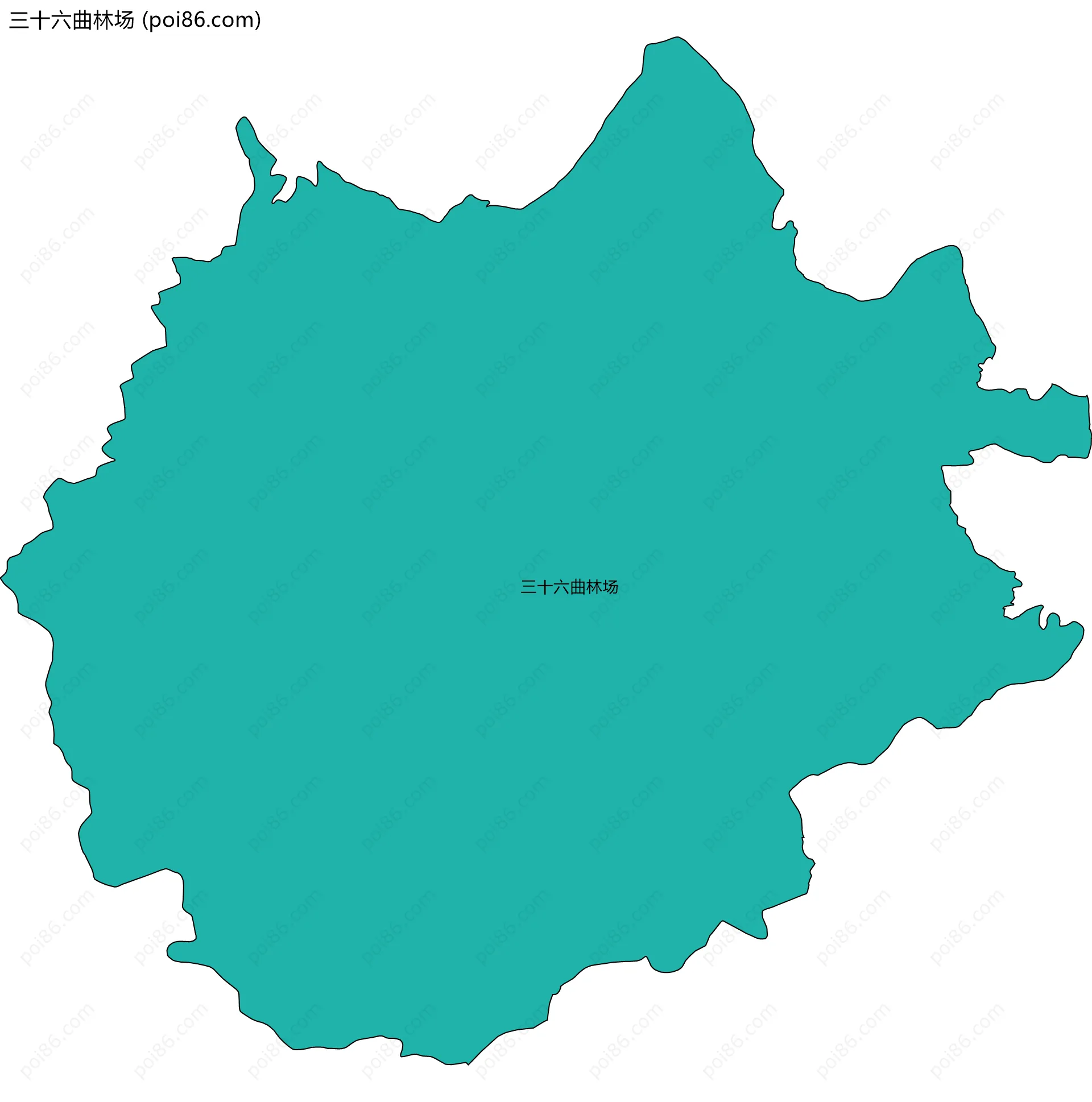 三十六曲林场边界地图