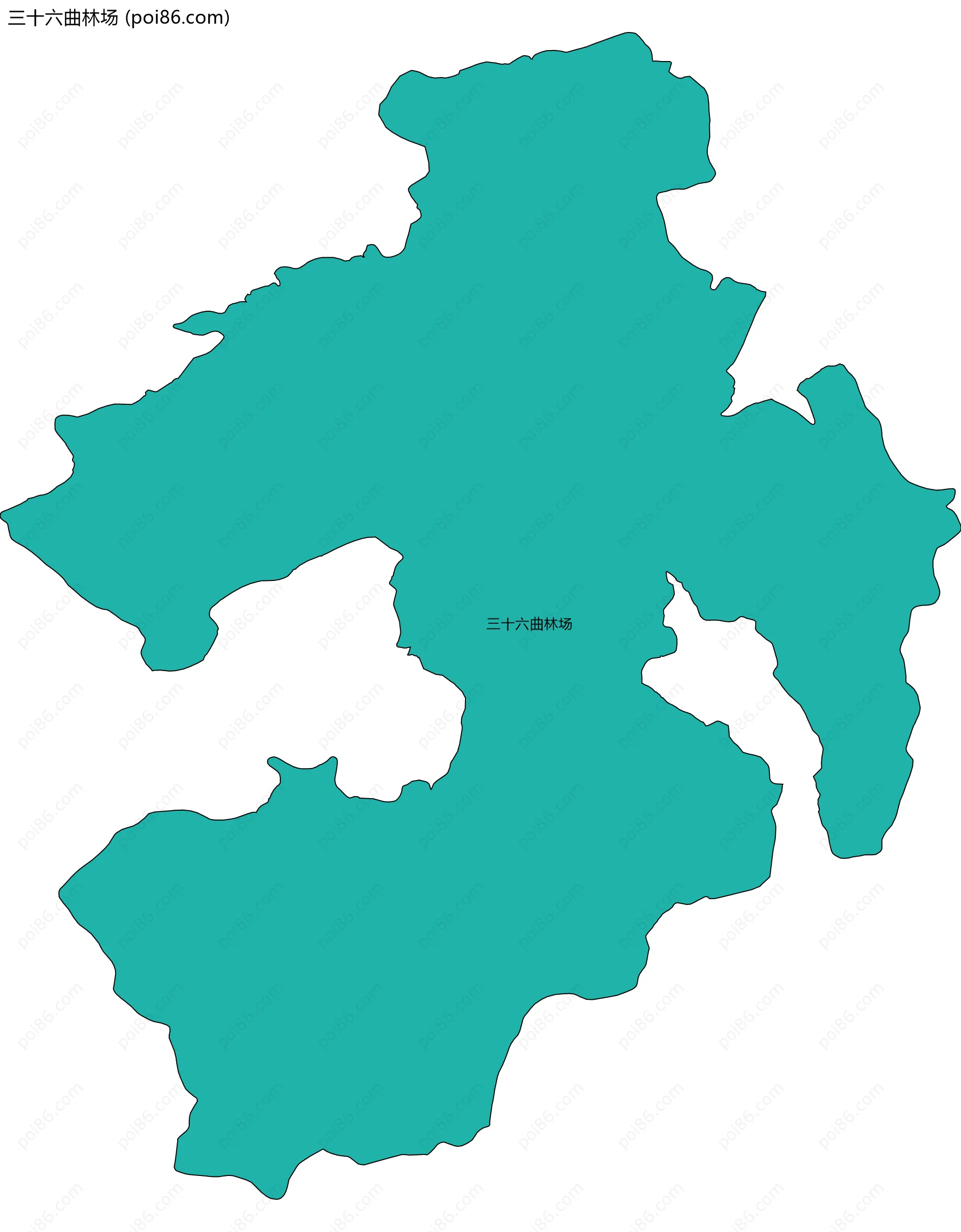 三十六曲林场边界地图