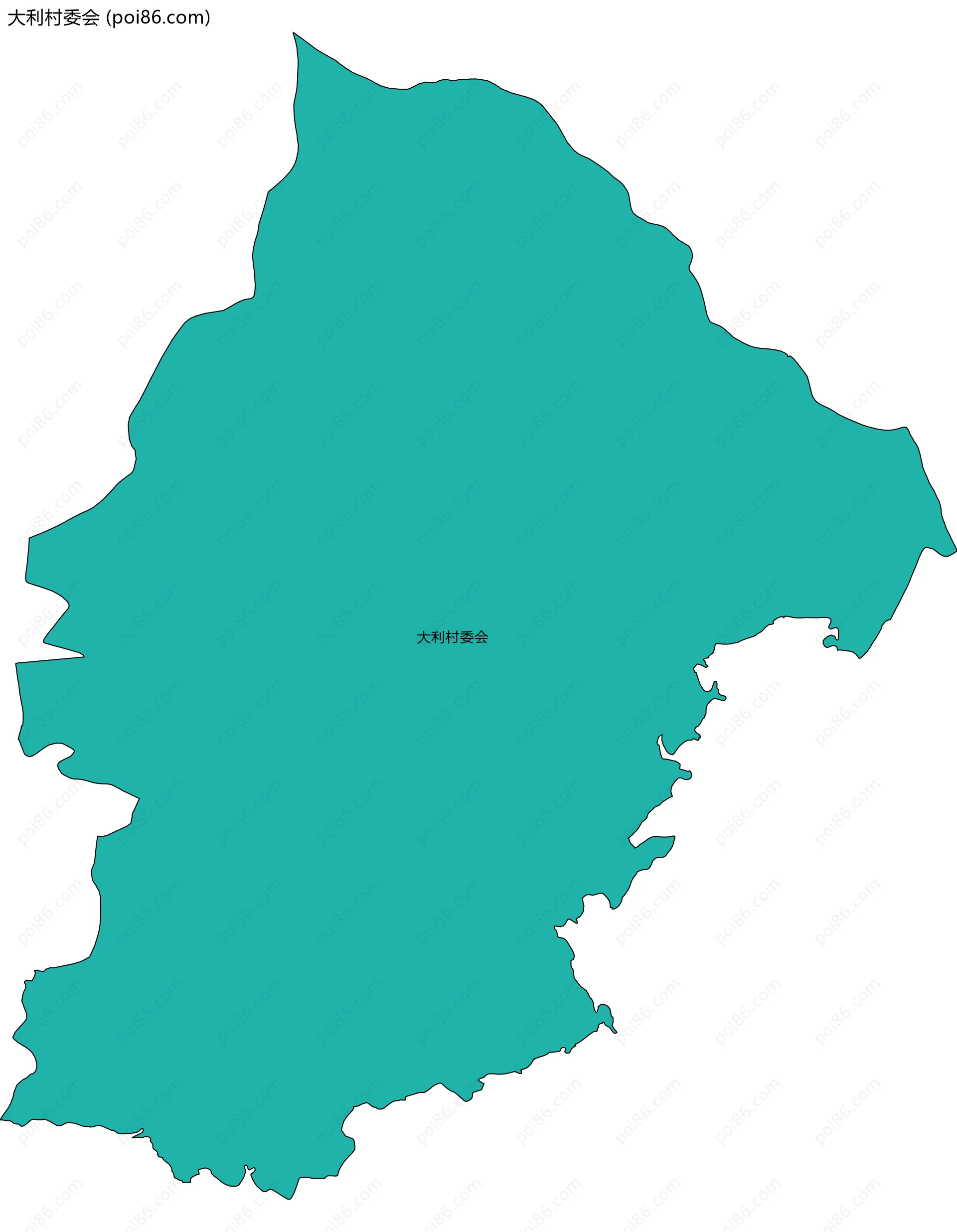 大利村委会边界地图