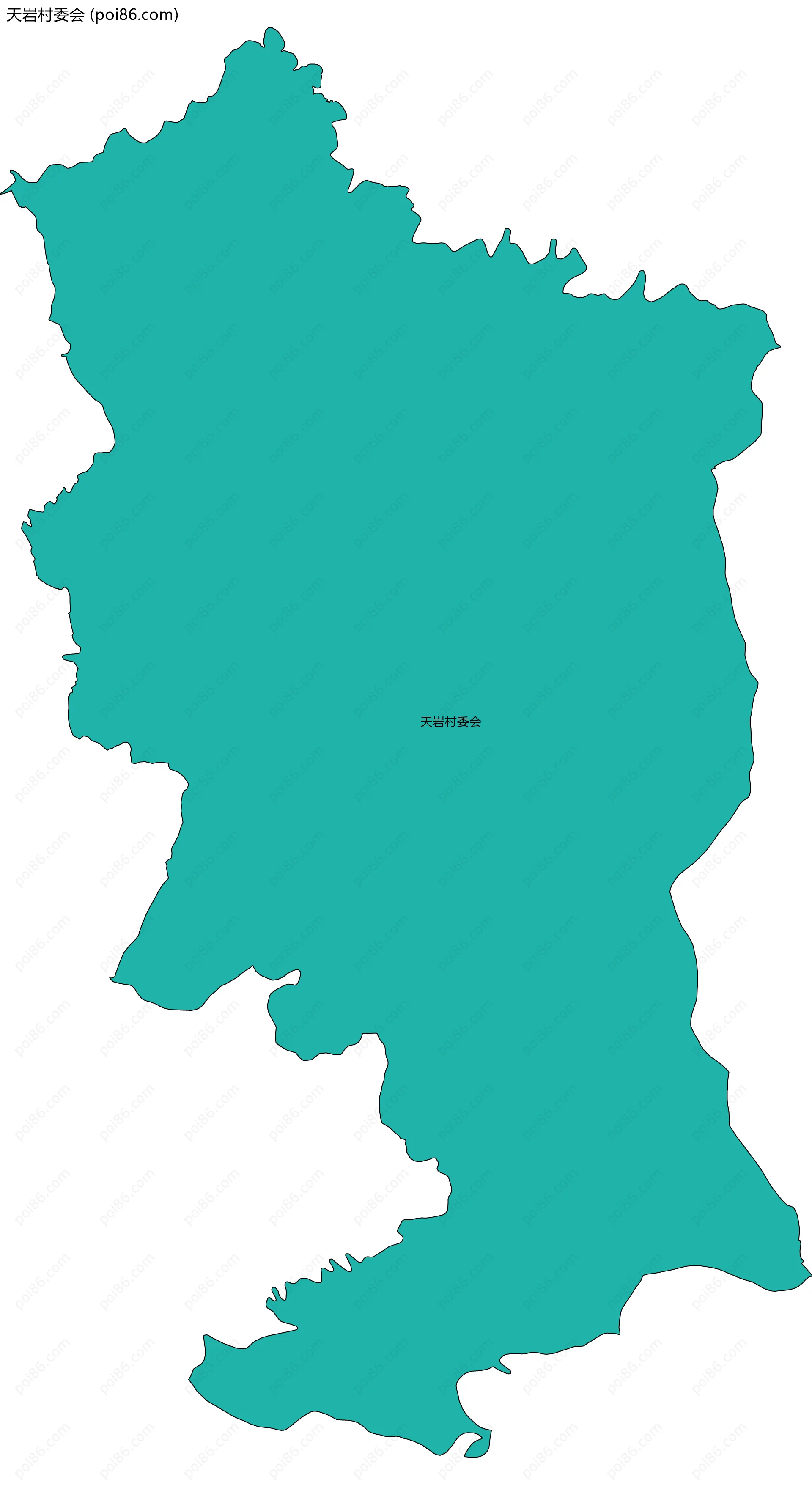 天岩村委会边界地图