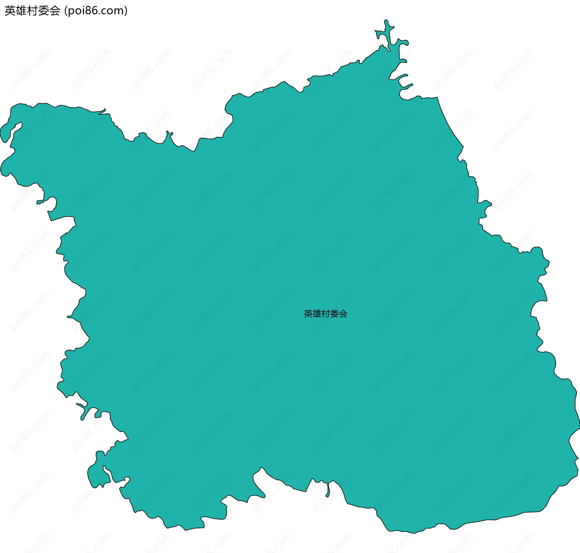 英雄村委会边界地图
