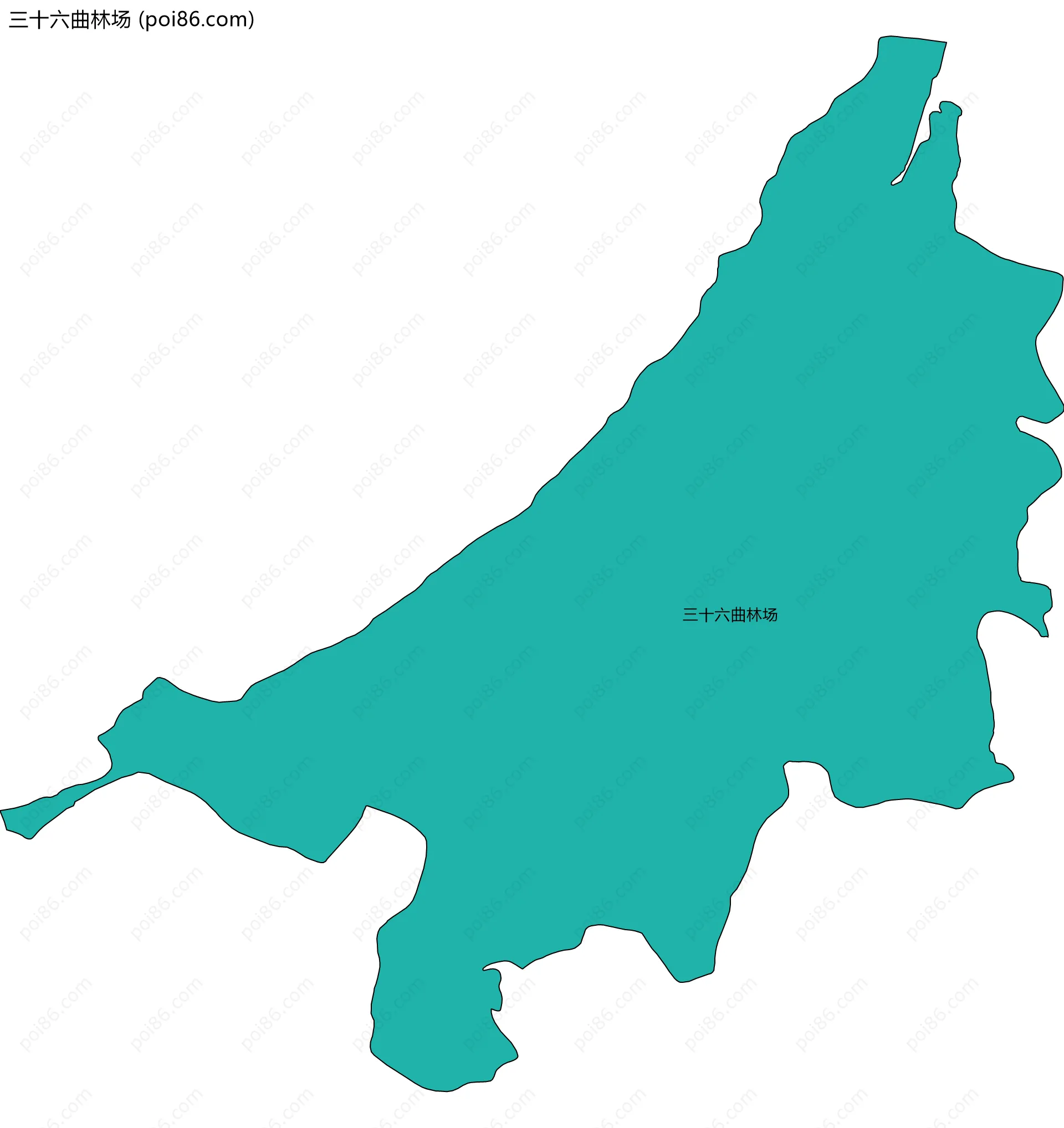 三十六曲林场边界地图