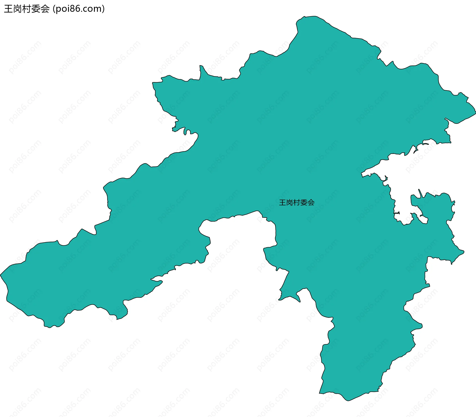 王岗村委会边界地图