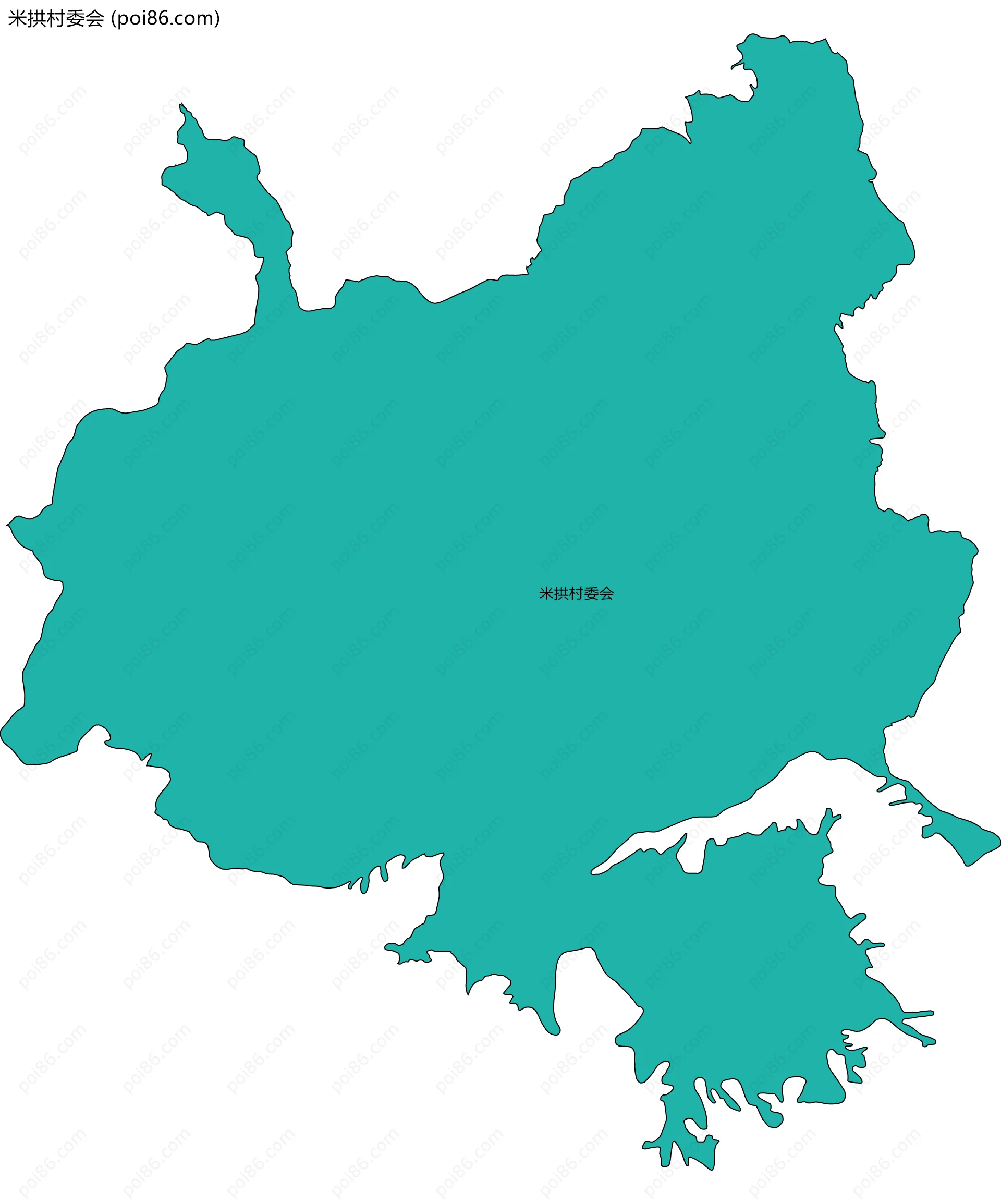米拱村委会边界地图
