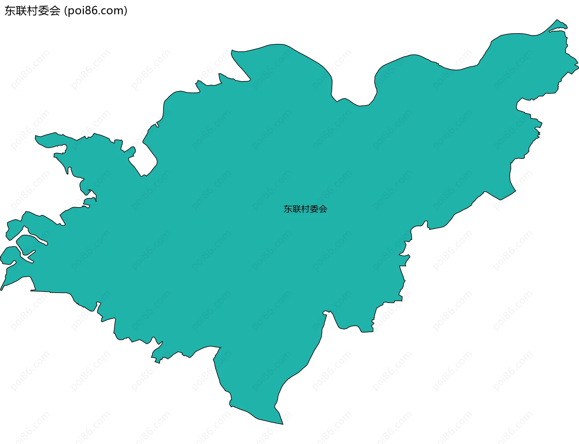 东联村委会边界地图
