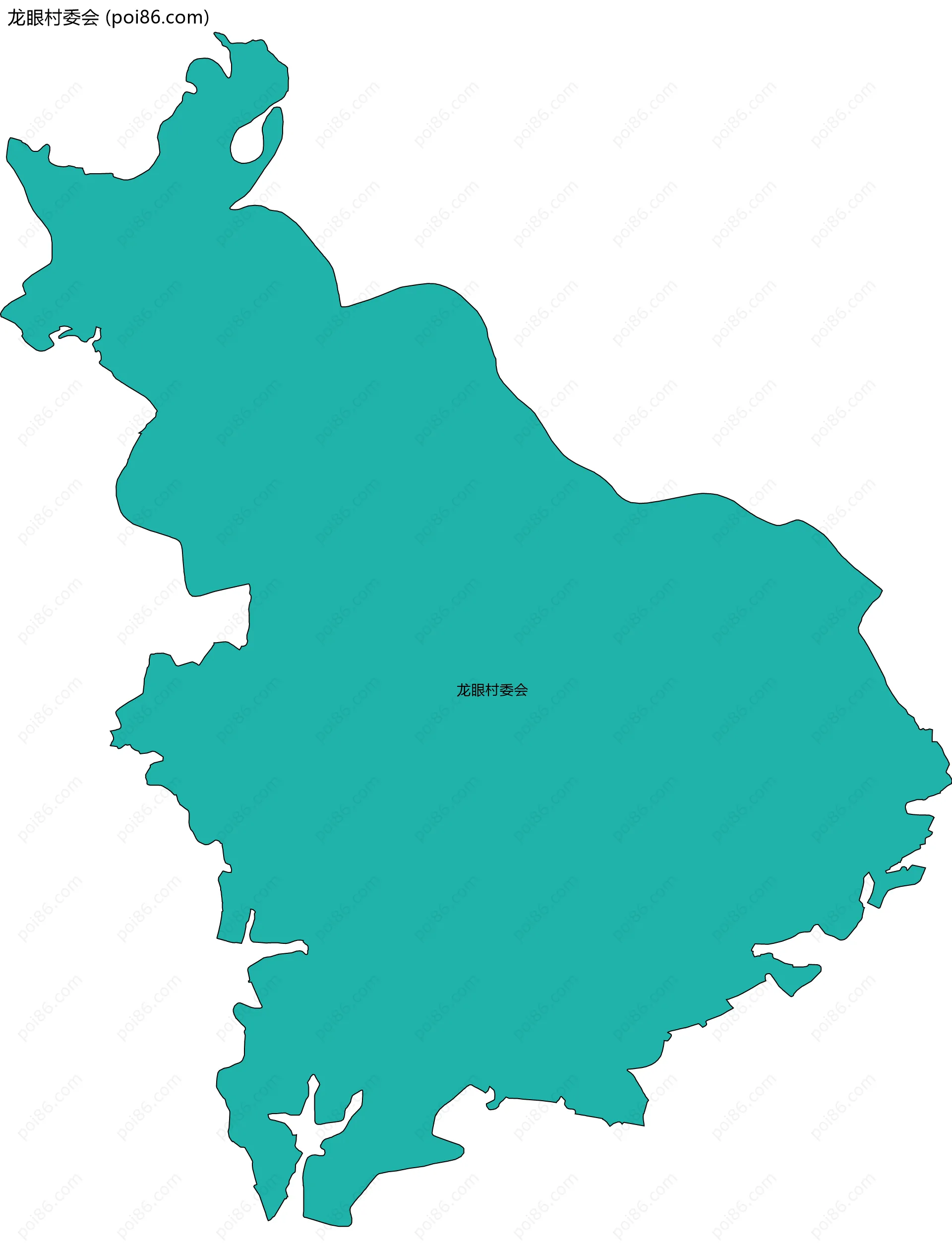 龙眼村委会边界地图