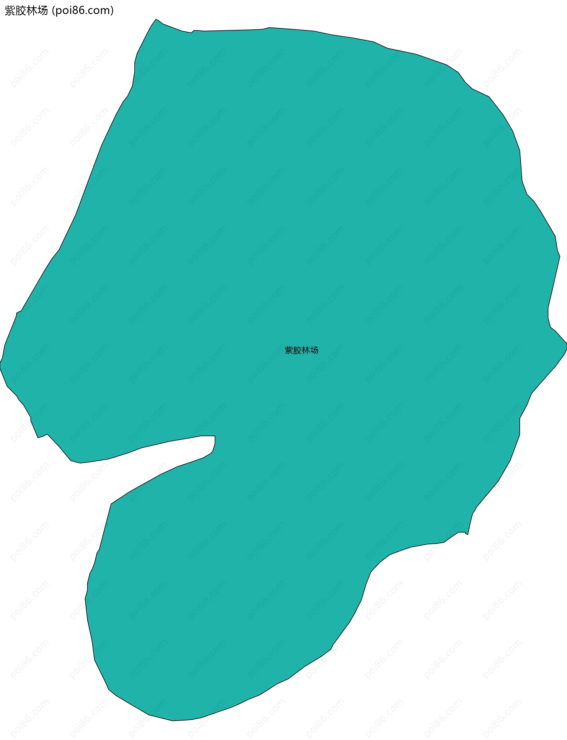 紫胶林场边界地图
