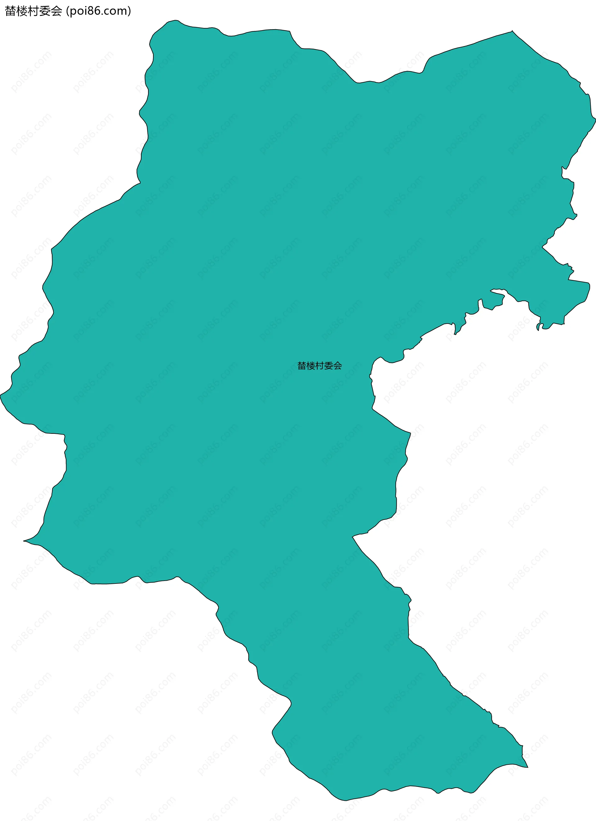 榃楼村委会边界地图