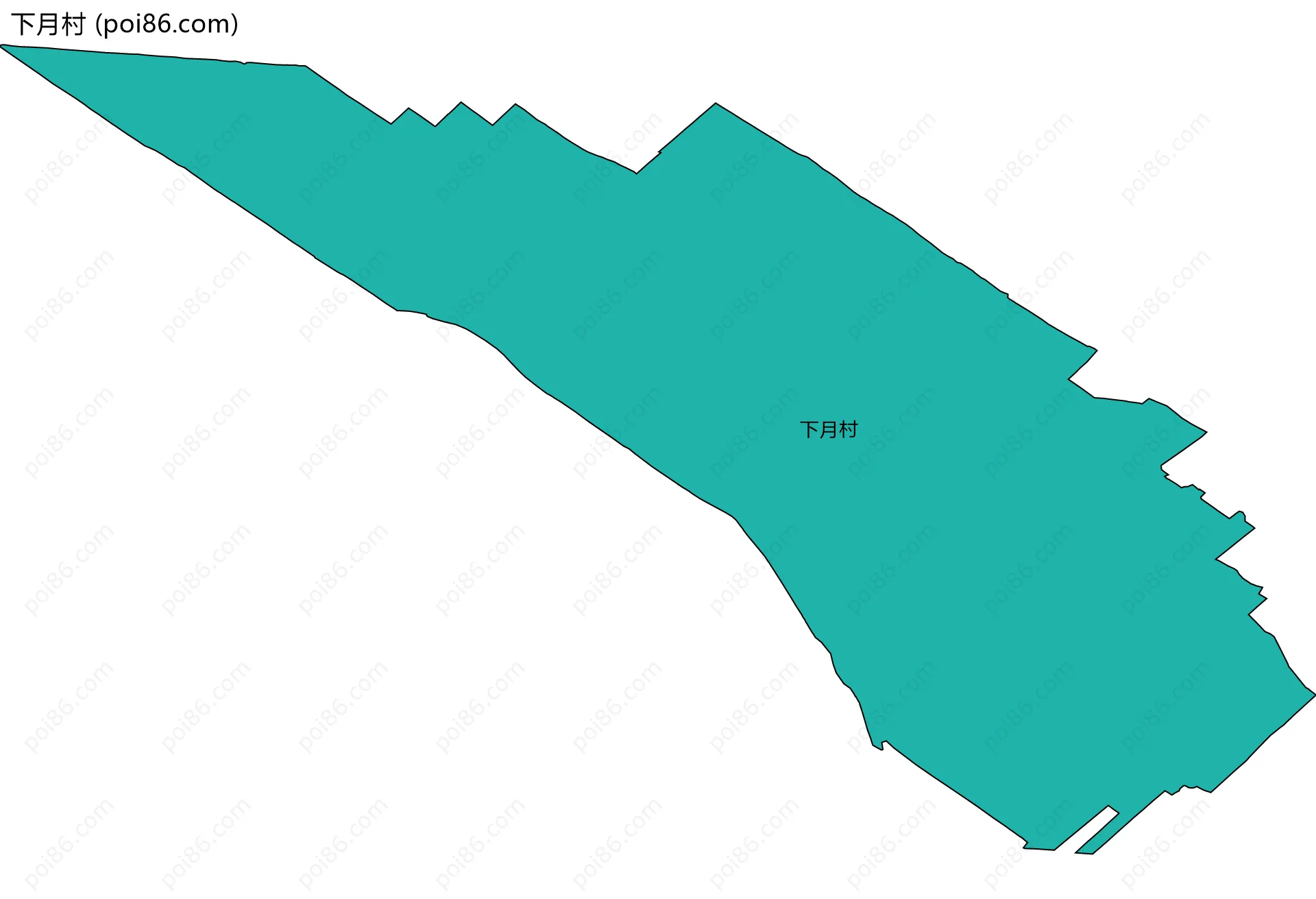 下月村边界地图
