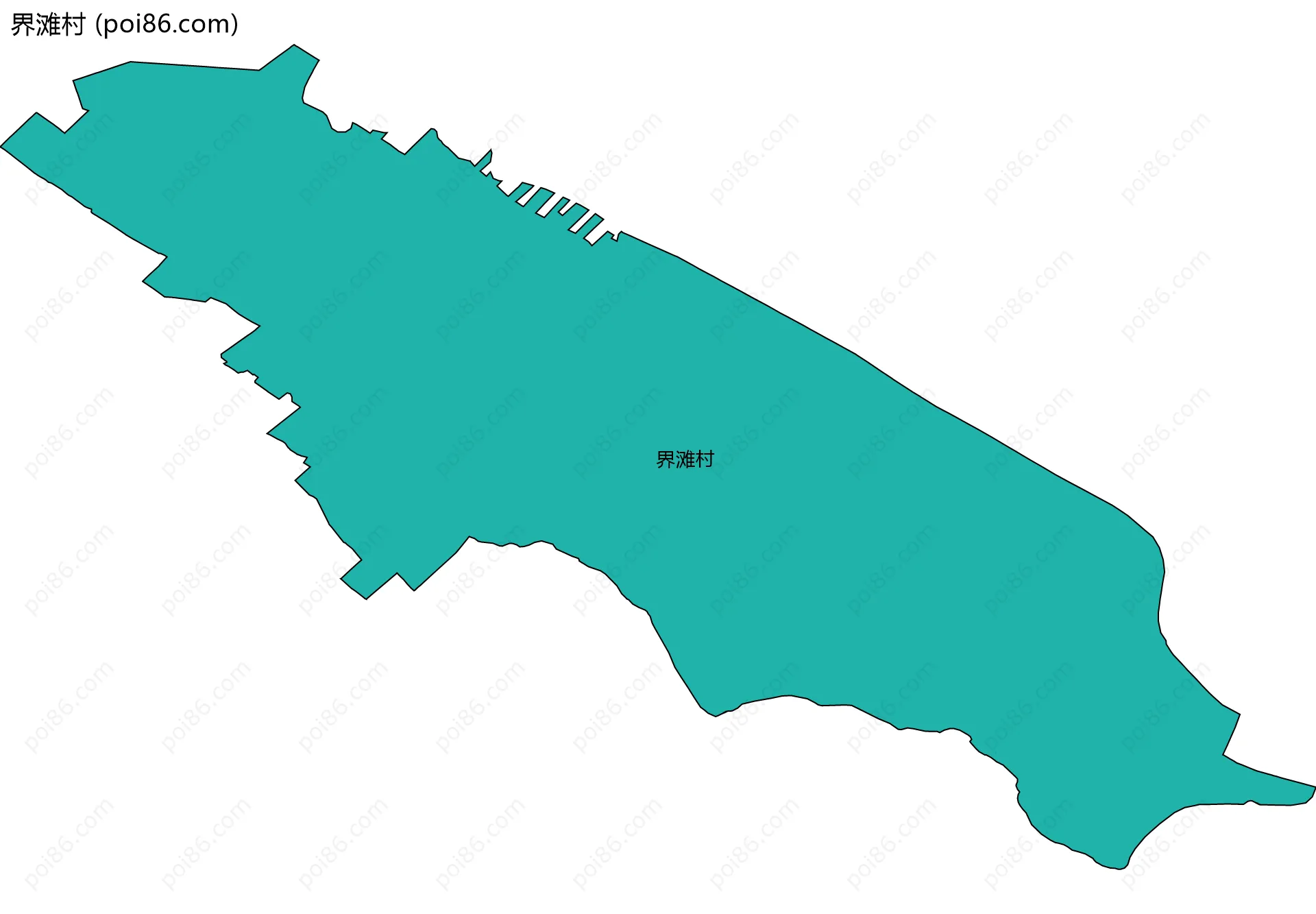界滩村边界地图