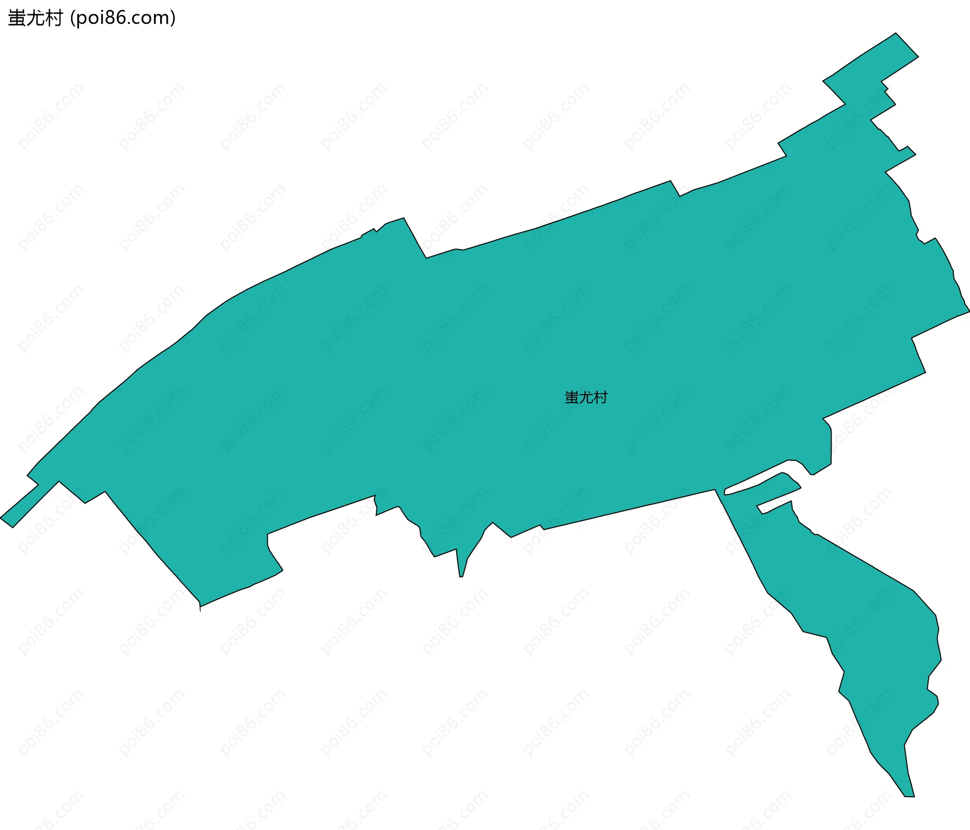 蚩尤村边界地图