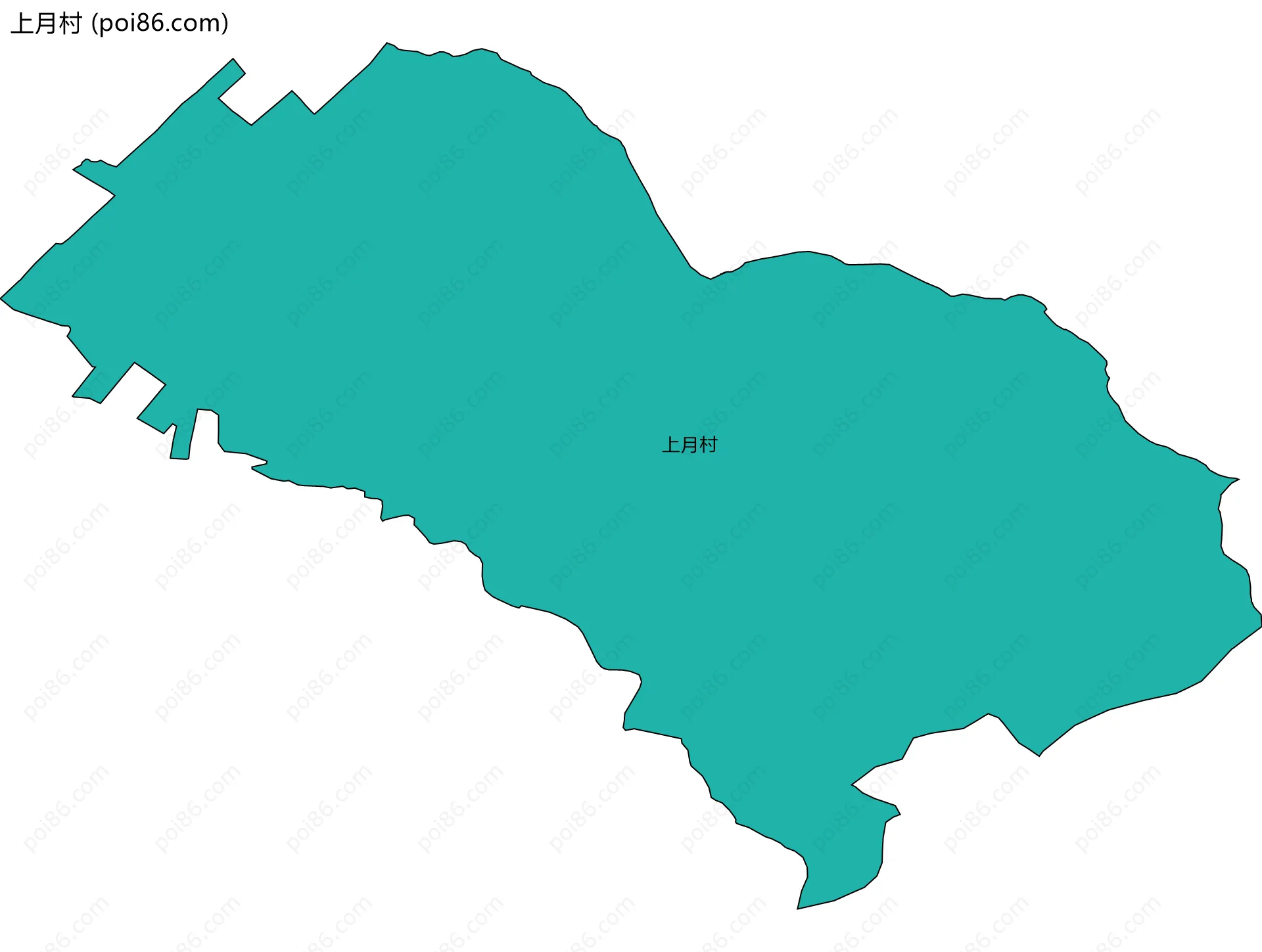 上月村边界地图