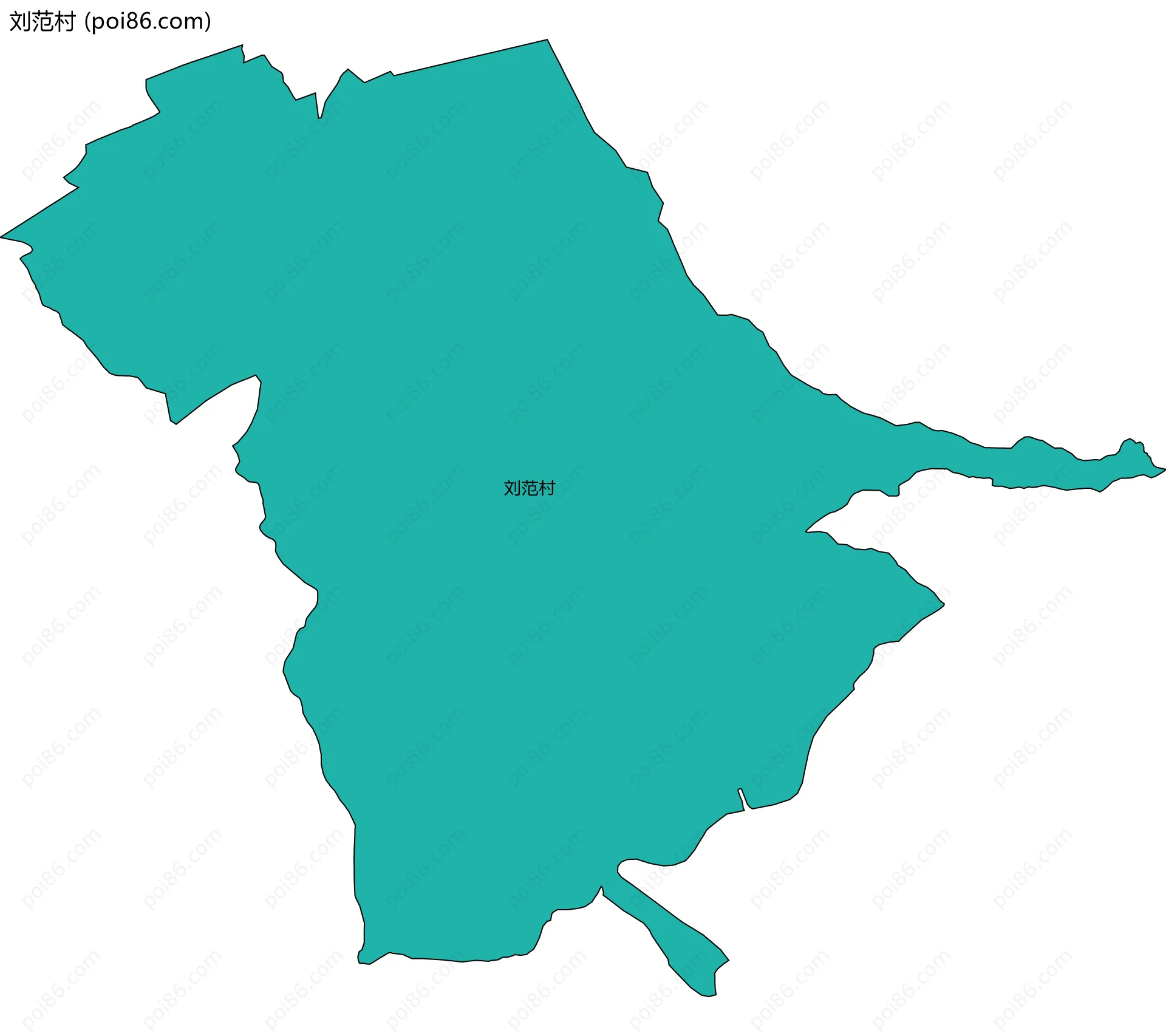 刘范村边界地图