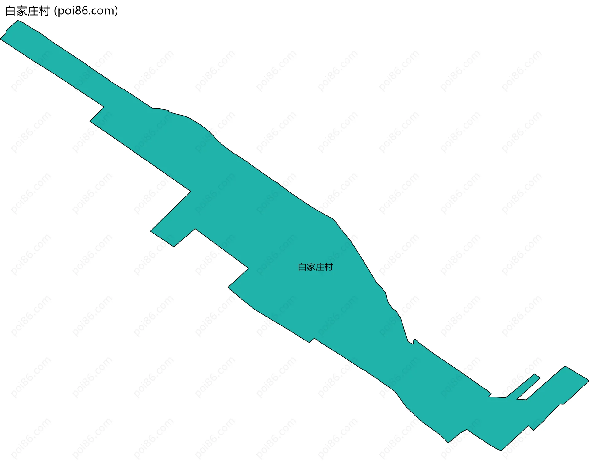 白家庄村边界地图