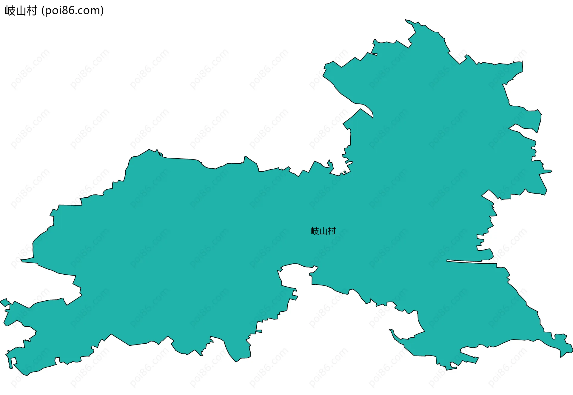岐山村边界地图